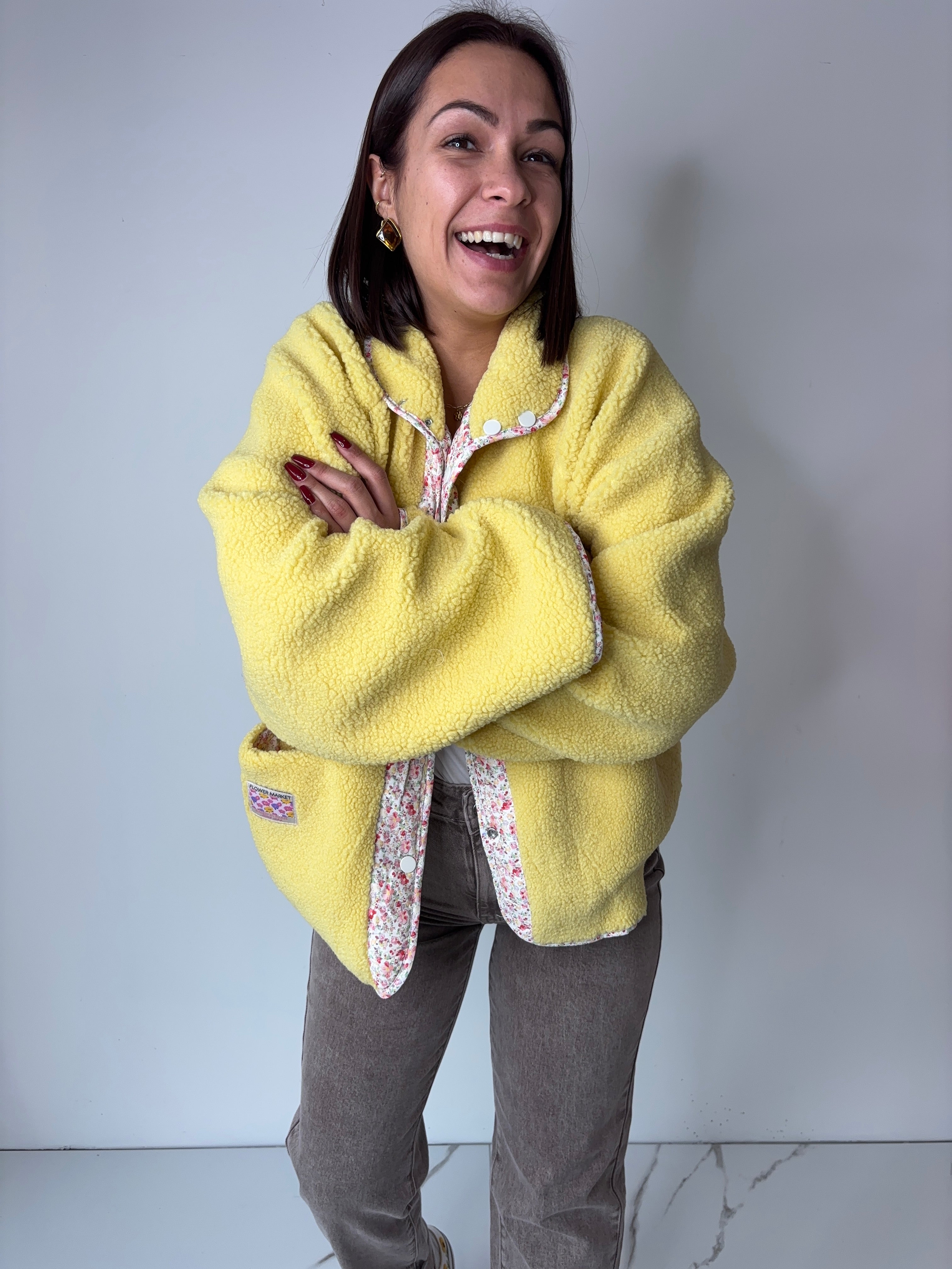 Manteau reversible Bella - jaune