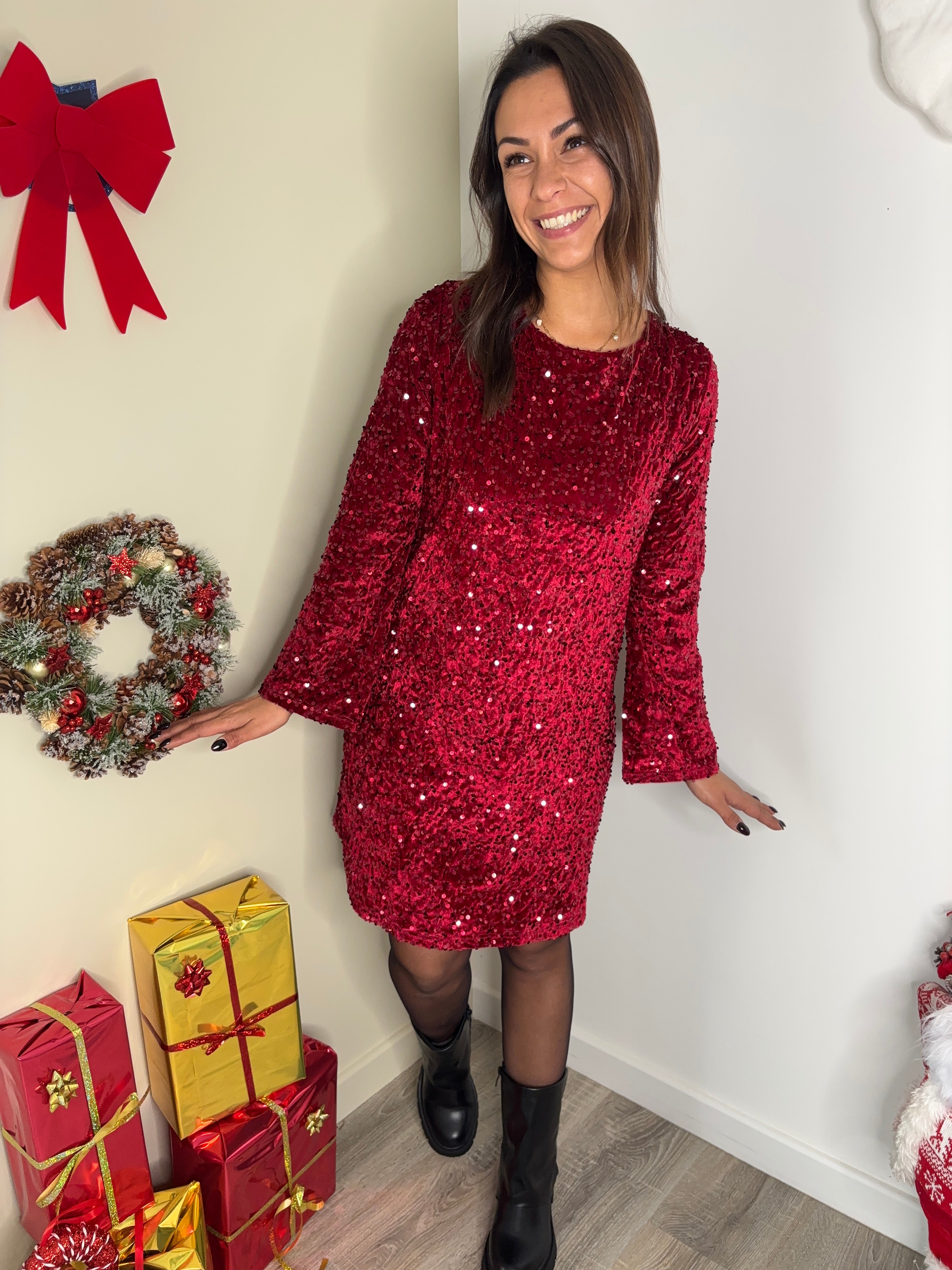 Robe Astrid - bordeaux