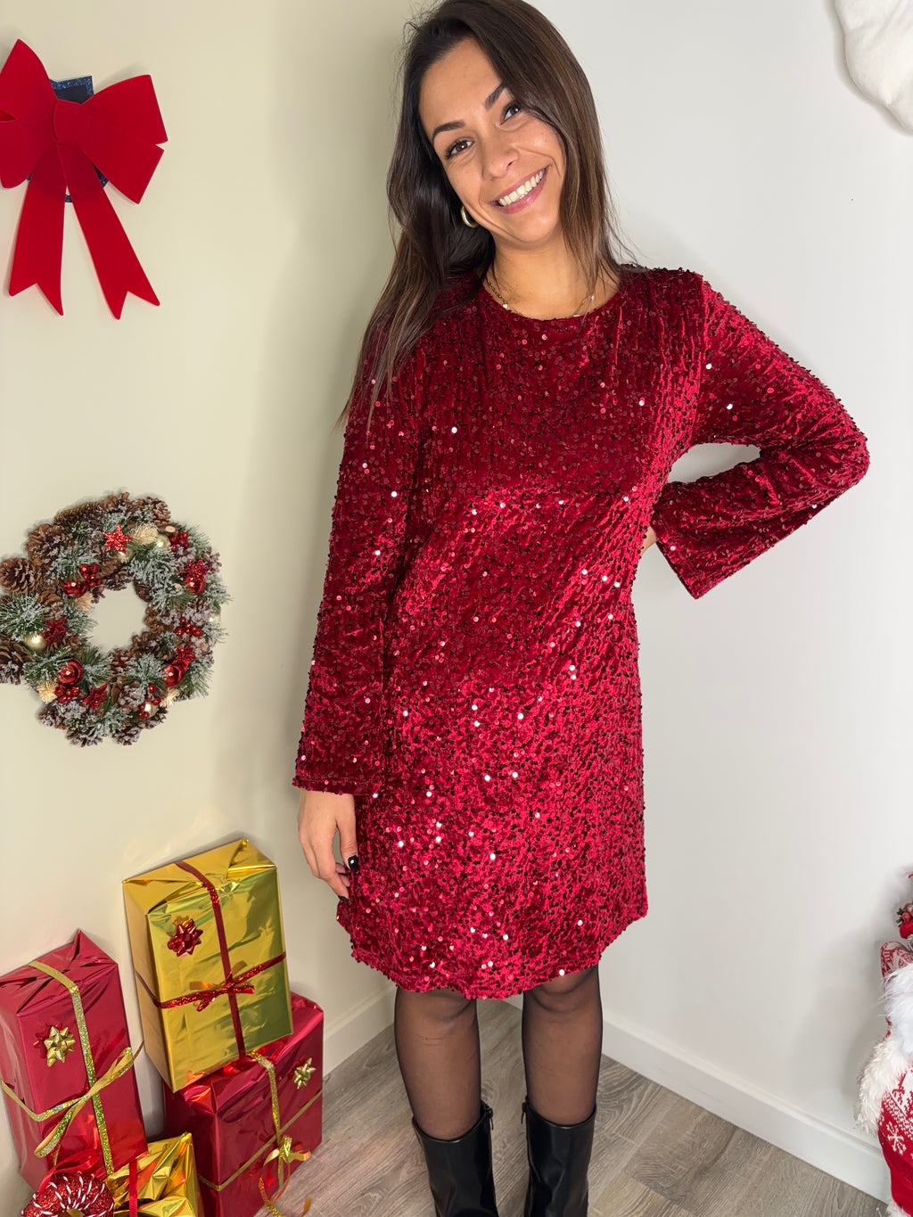 Robe Astrid - bordeaux