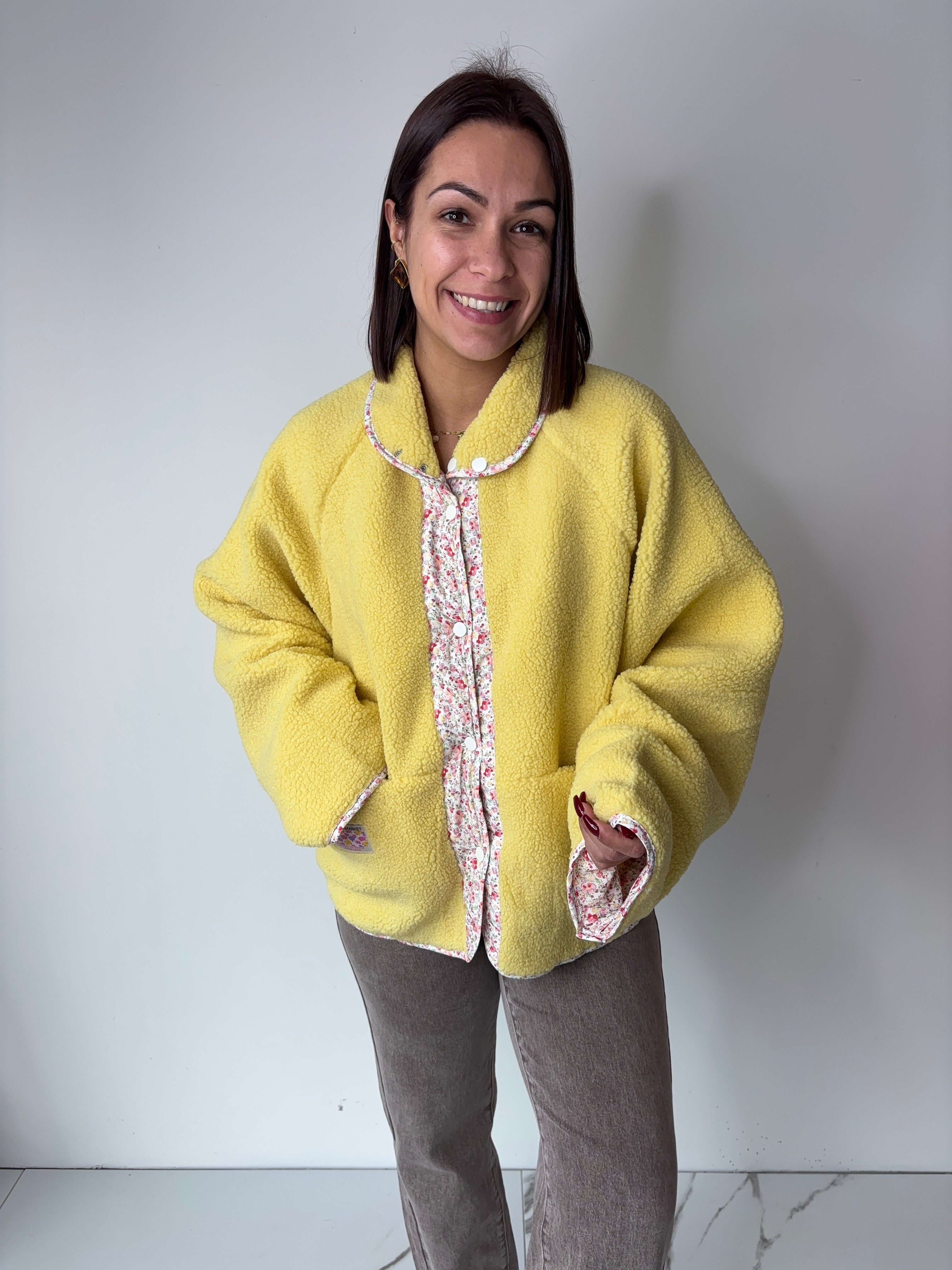 Manteau reversible Bella - jaune