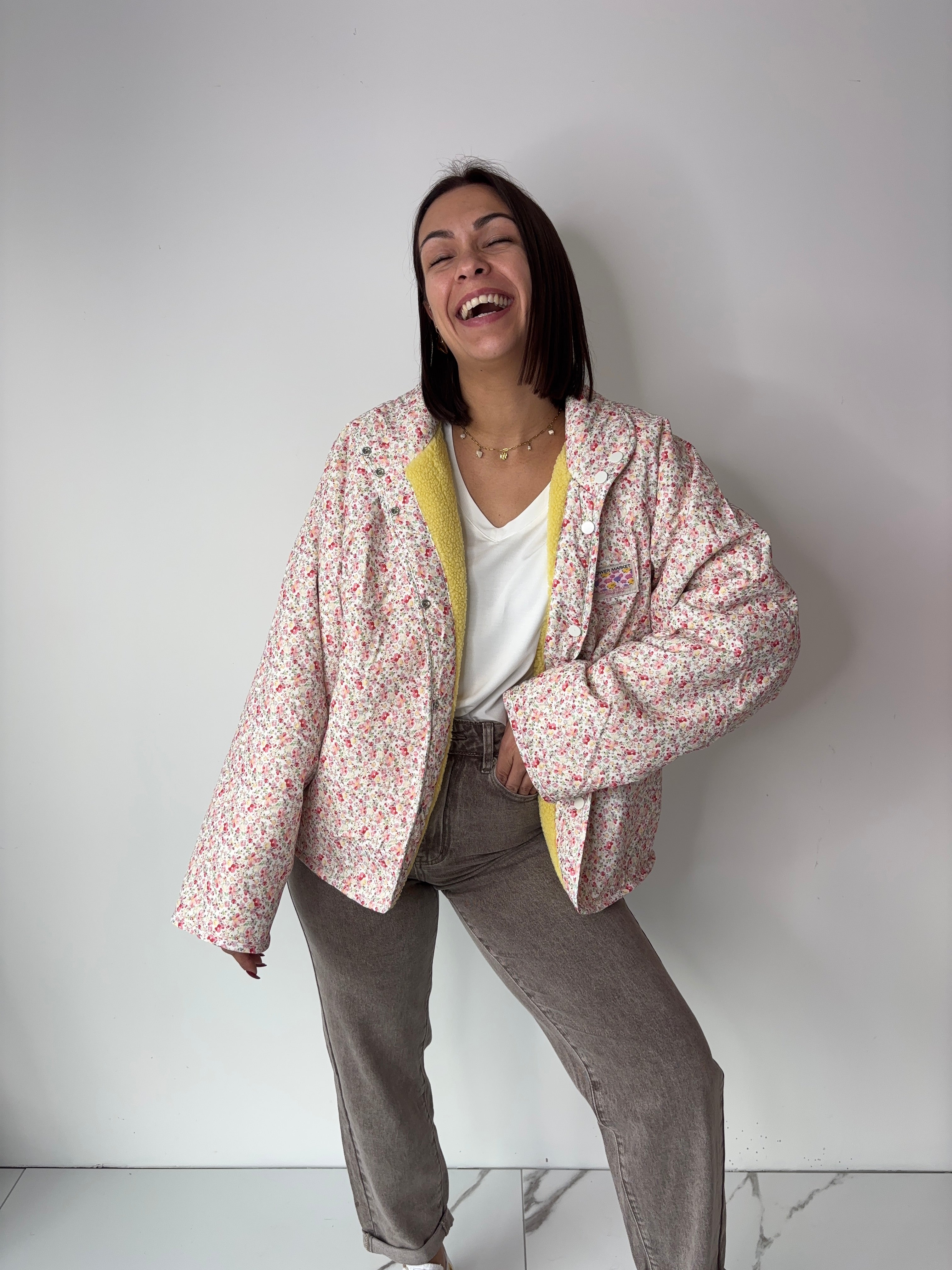 Manteau reversible Bella - jaune