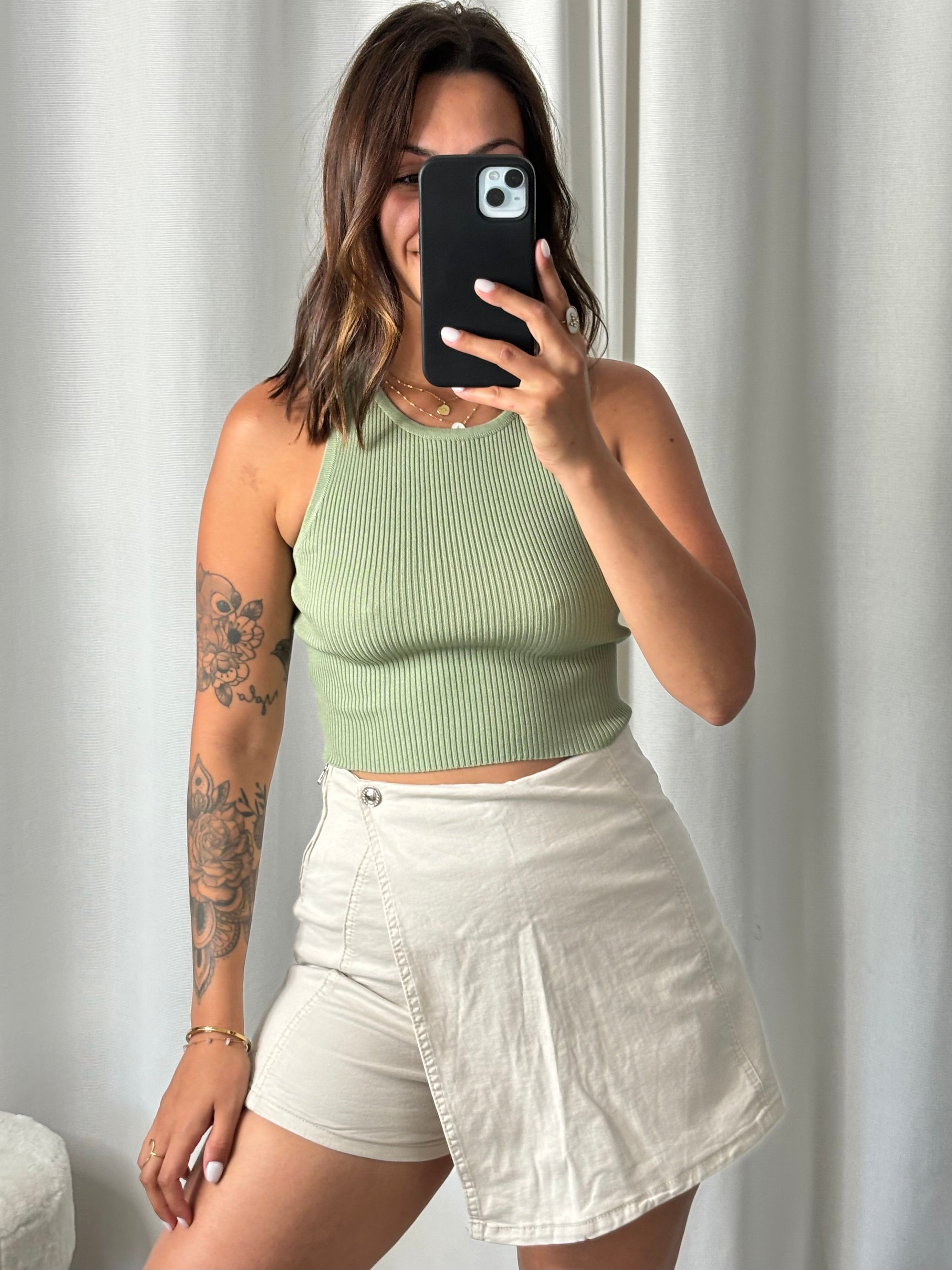 Jupe short Tiffany - beige