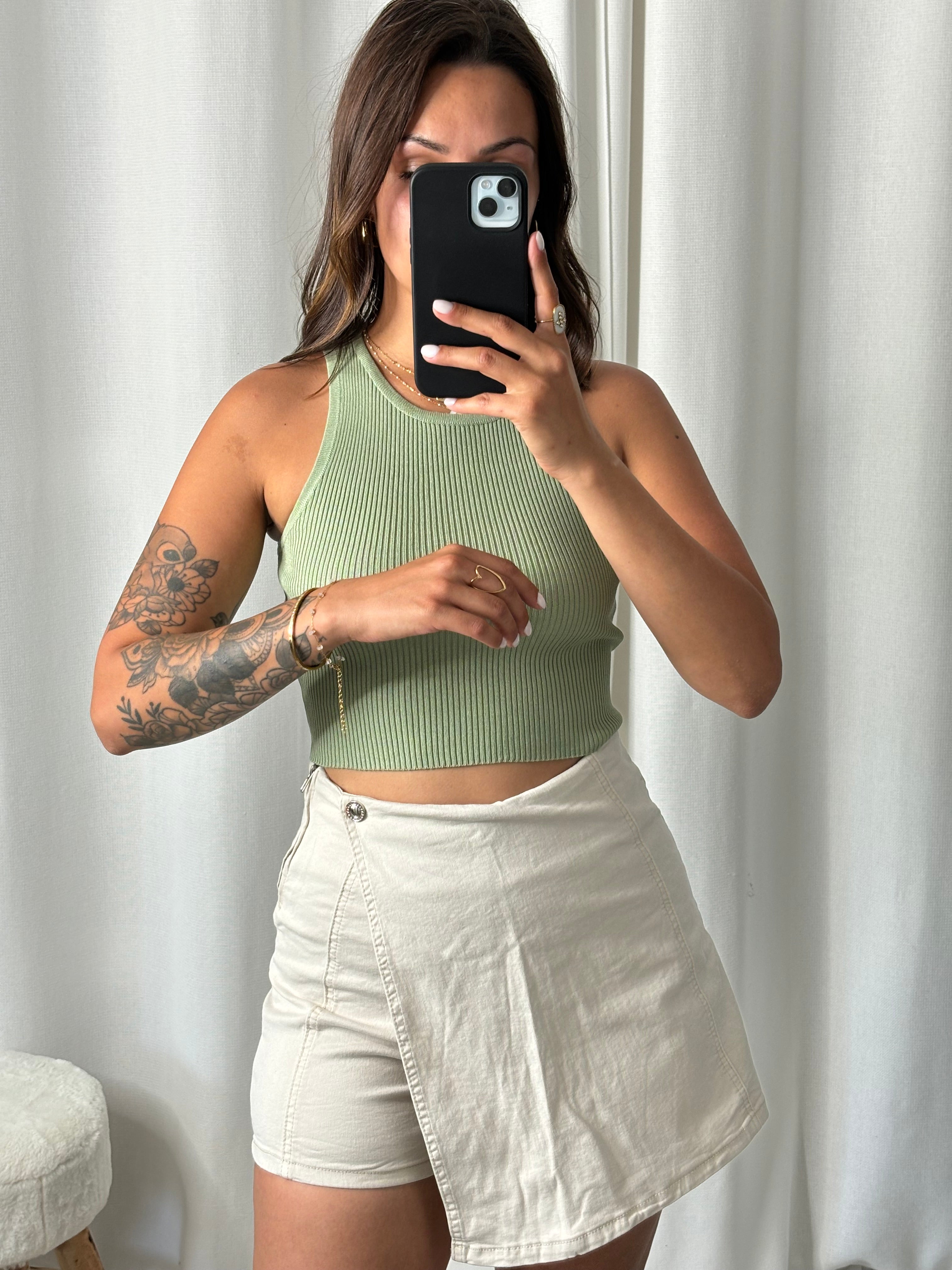 Jupe short Tiffany - beige