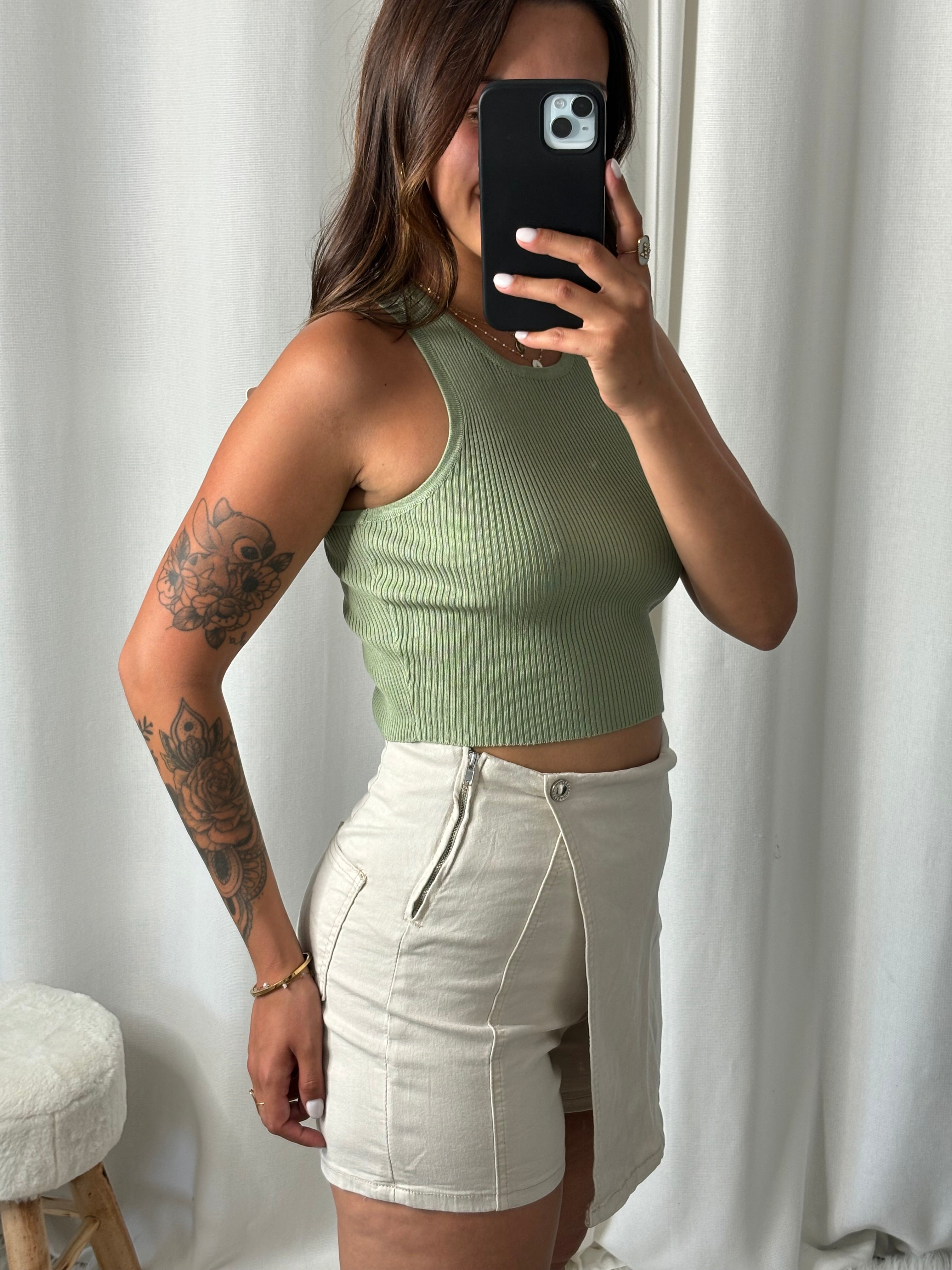Jupe short Tiffany - beige