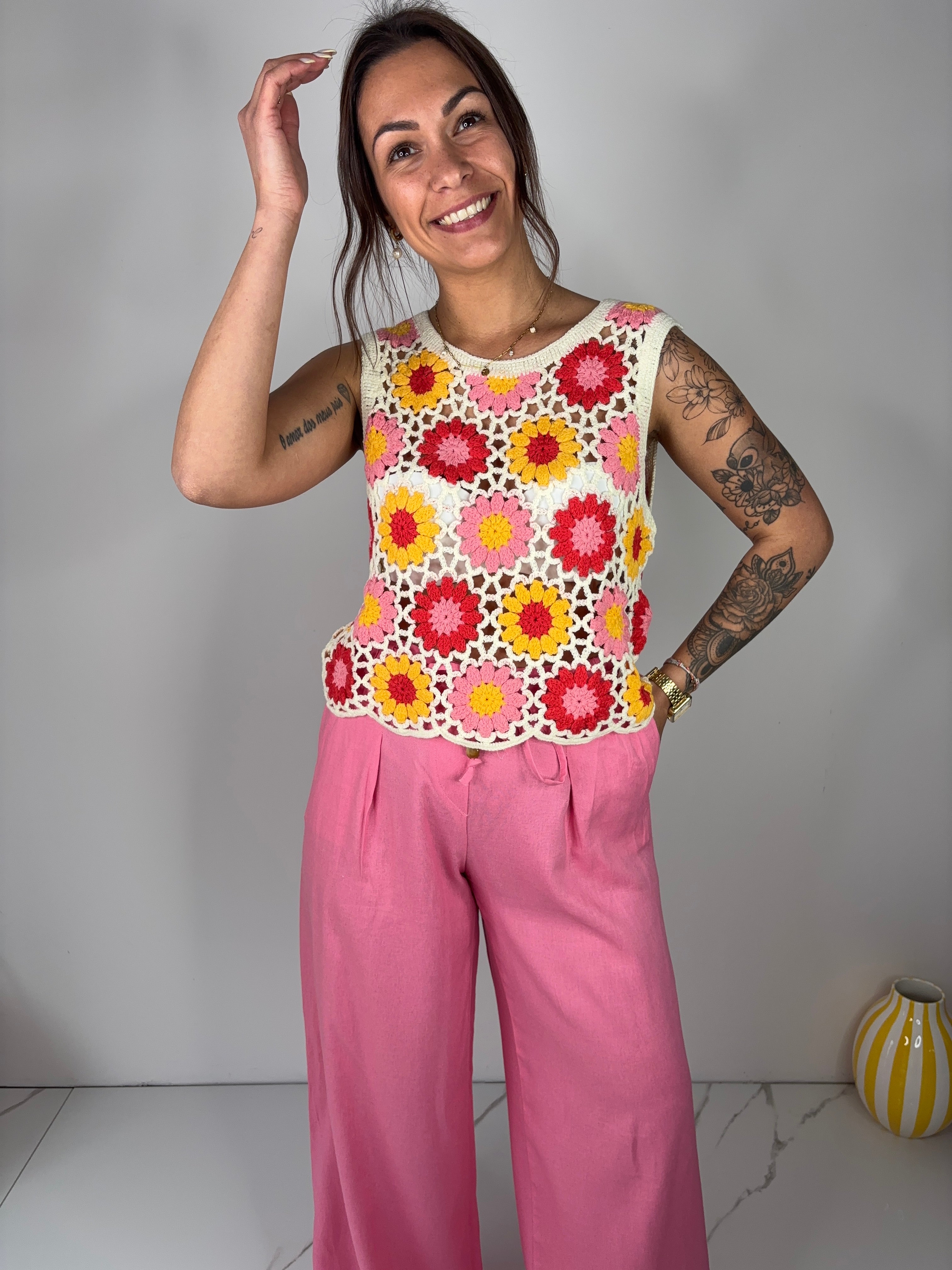 Pantalon Vena - rose