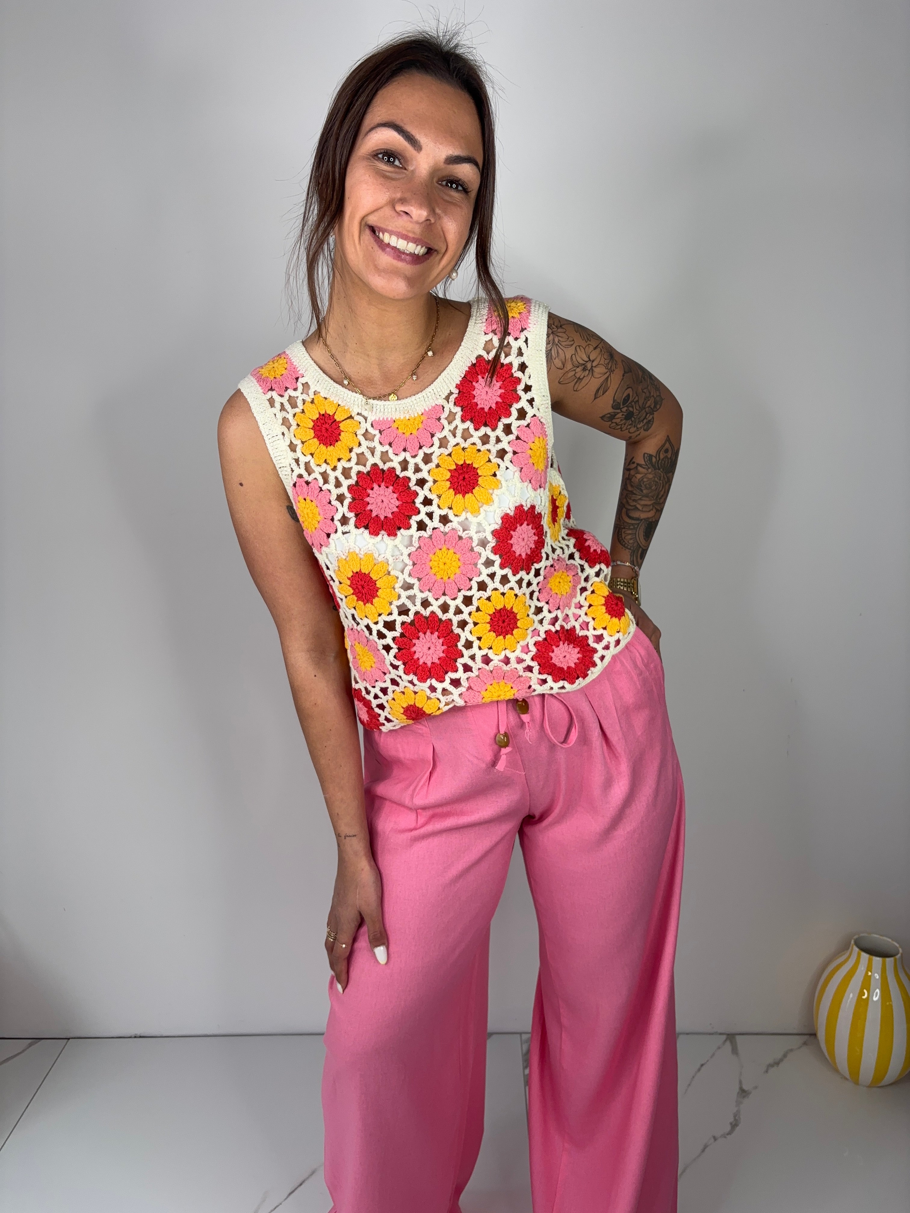 Pantalon Vena - rose