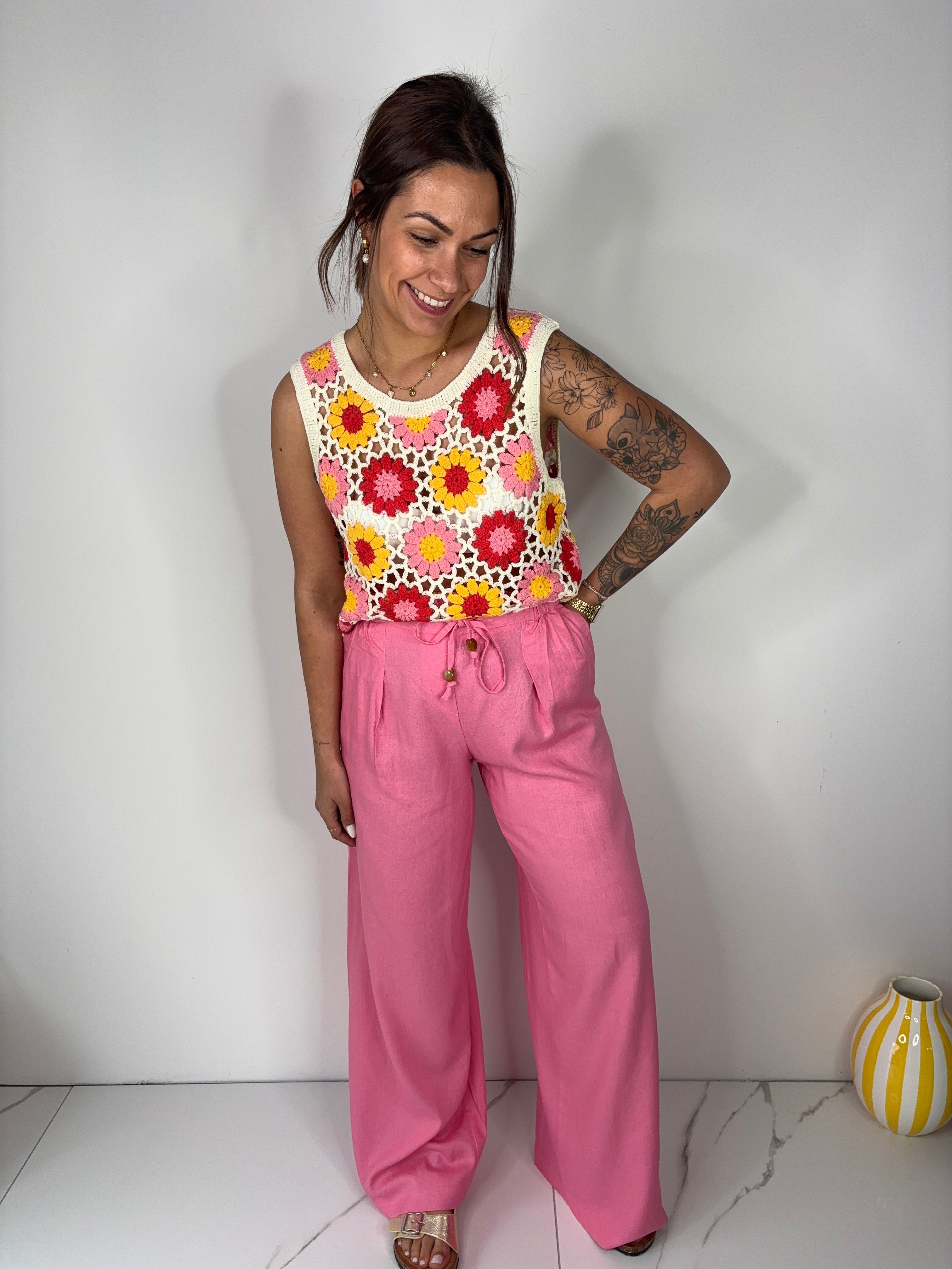 Pantalon Vena - rose