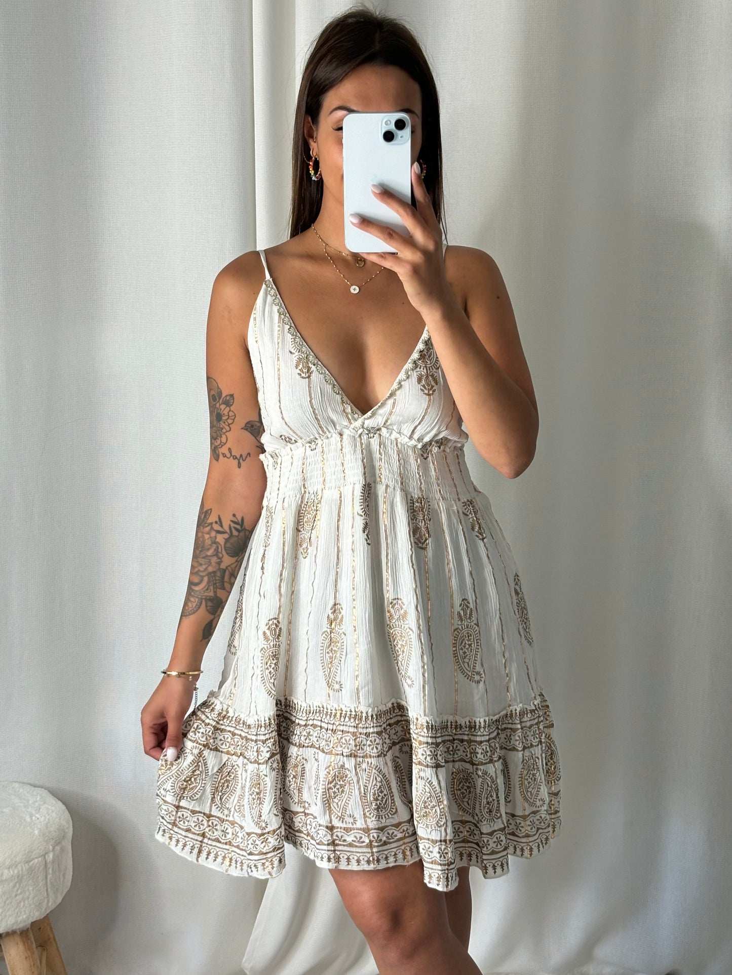 Robe crème Zoé courte