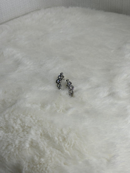 Boucles d'oreilles Lune Argenté