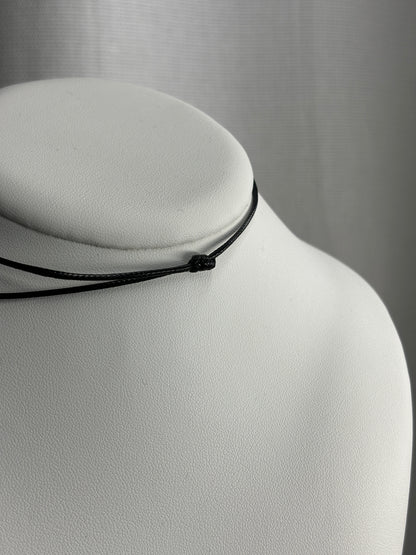 Collier Menottes Noir Argenté