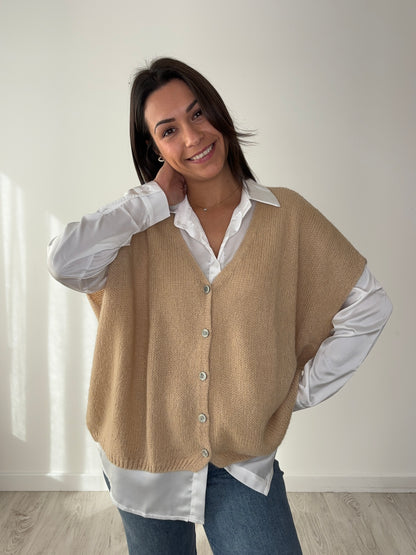 Gilet Julie du 36 au 52 - beige