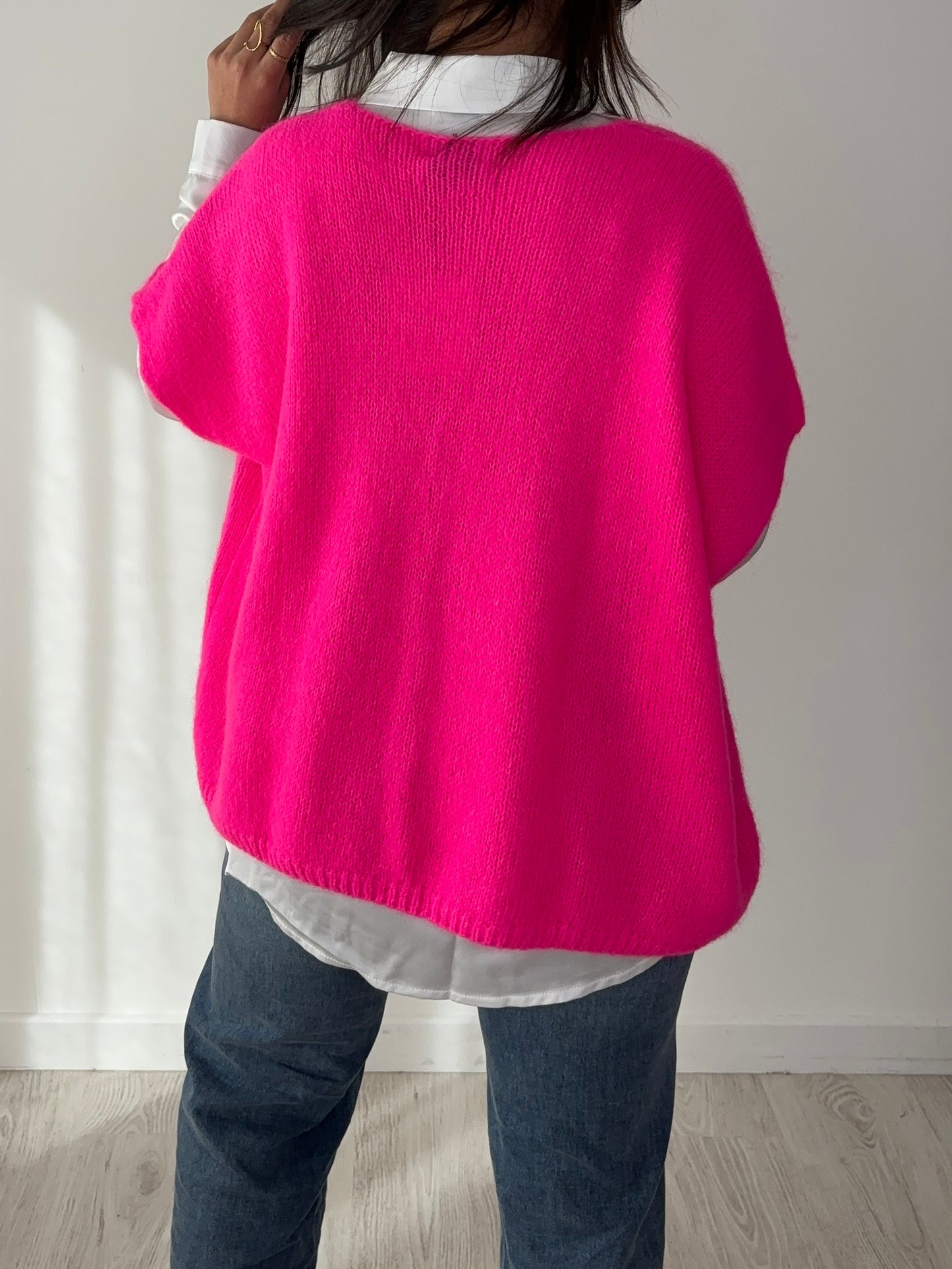 Gilet Julie du 36 au 52 - fuchsia