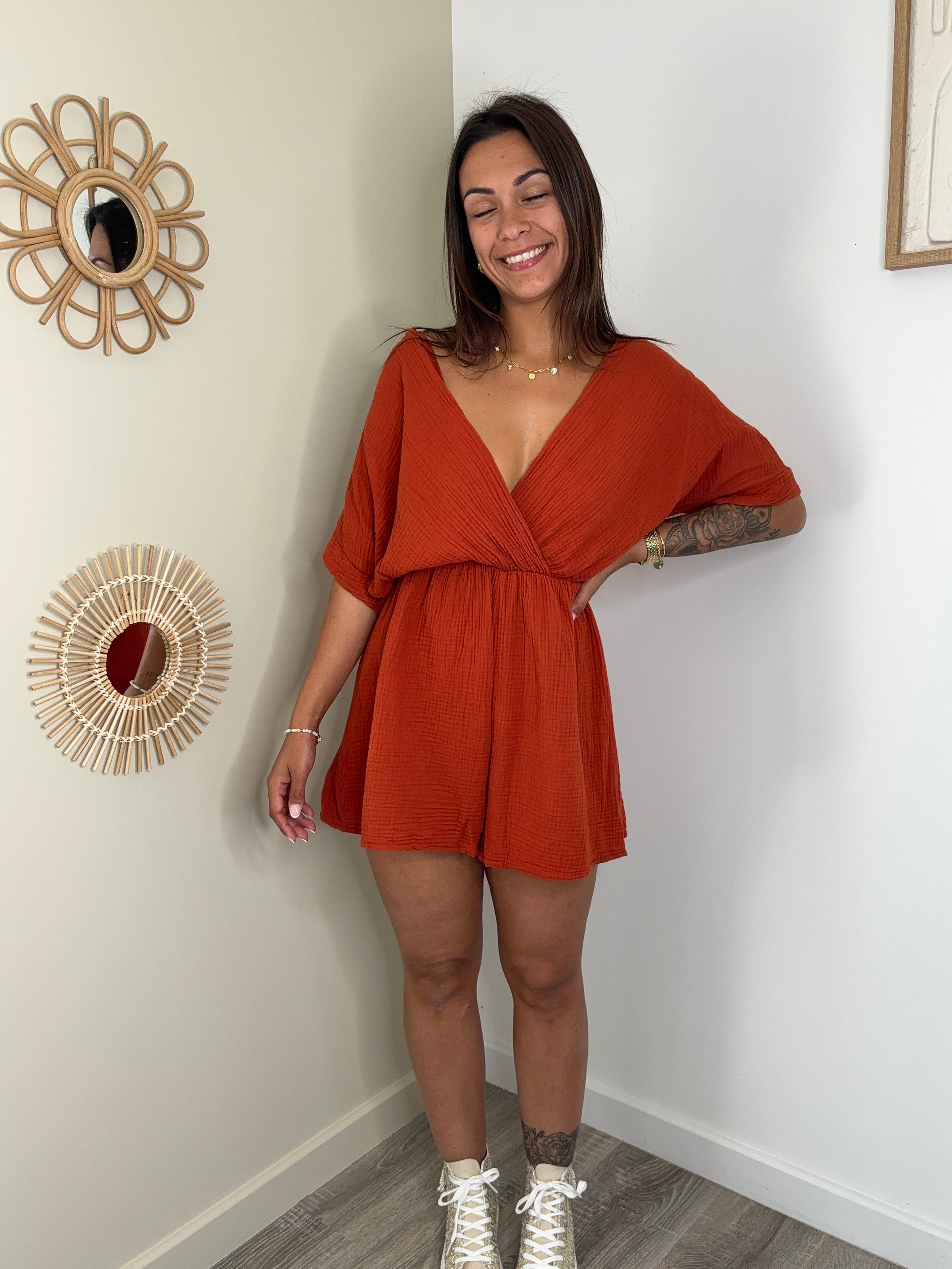 DÉFECTUEUX Combishort Lucienne - terracota