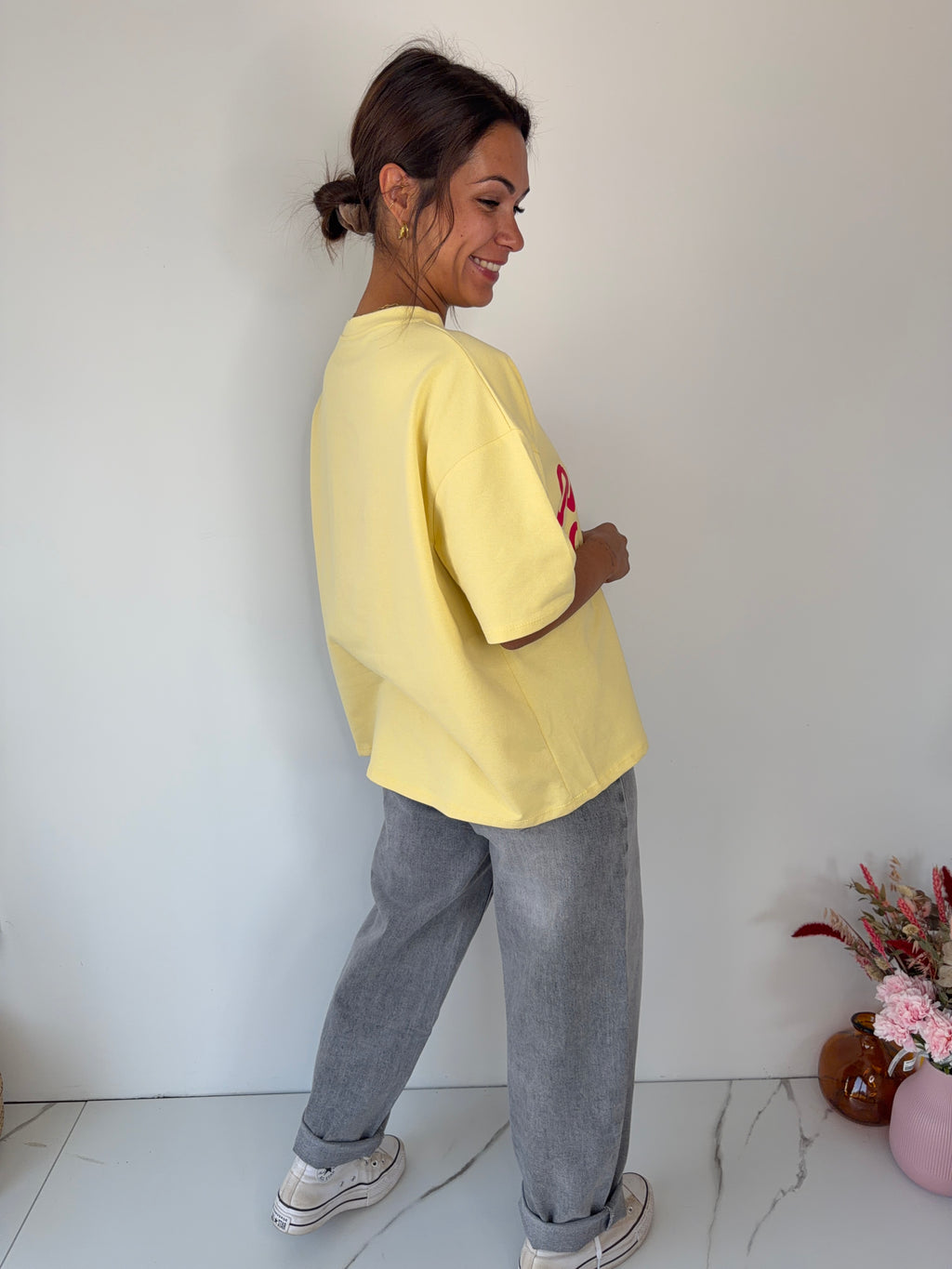 T-shirt Amore - jaune