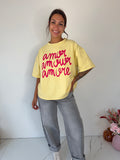 T-shirt Amore - jaune