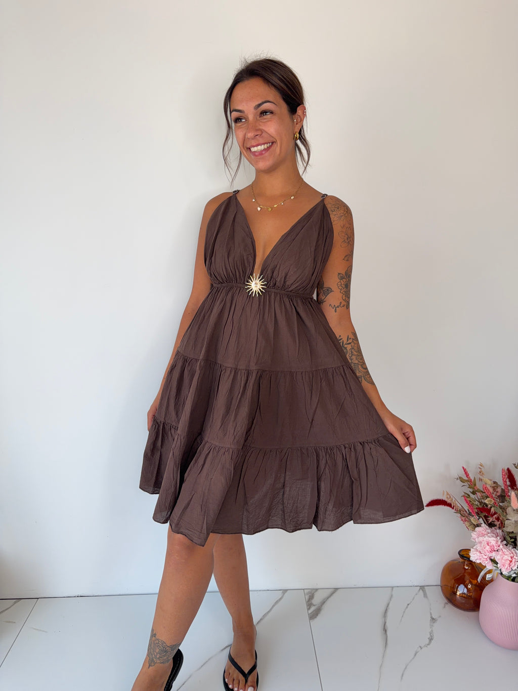 Robe Camilia - marron