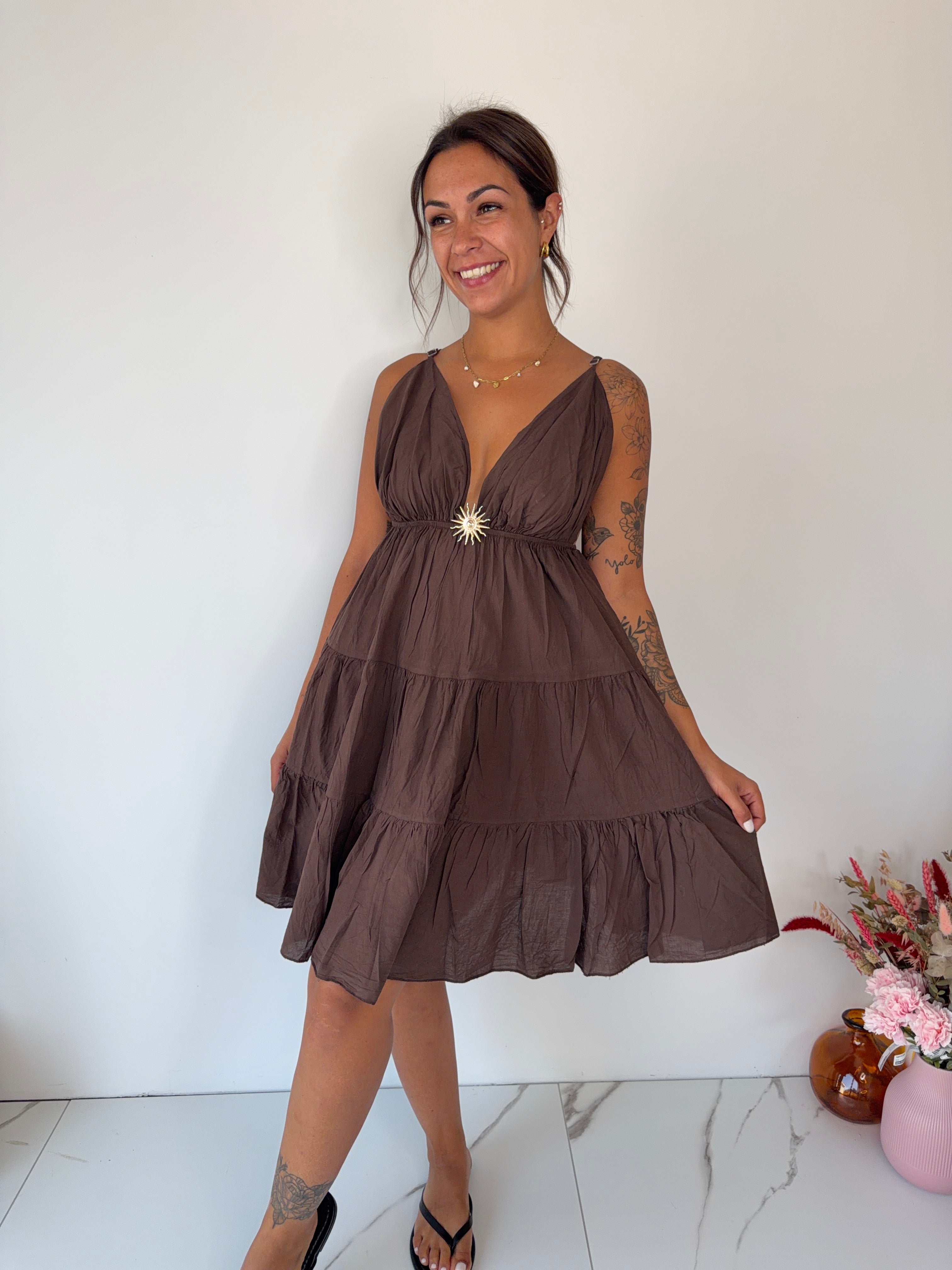 Robe Camilia - marron
