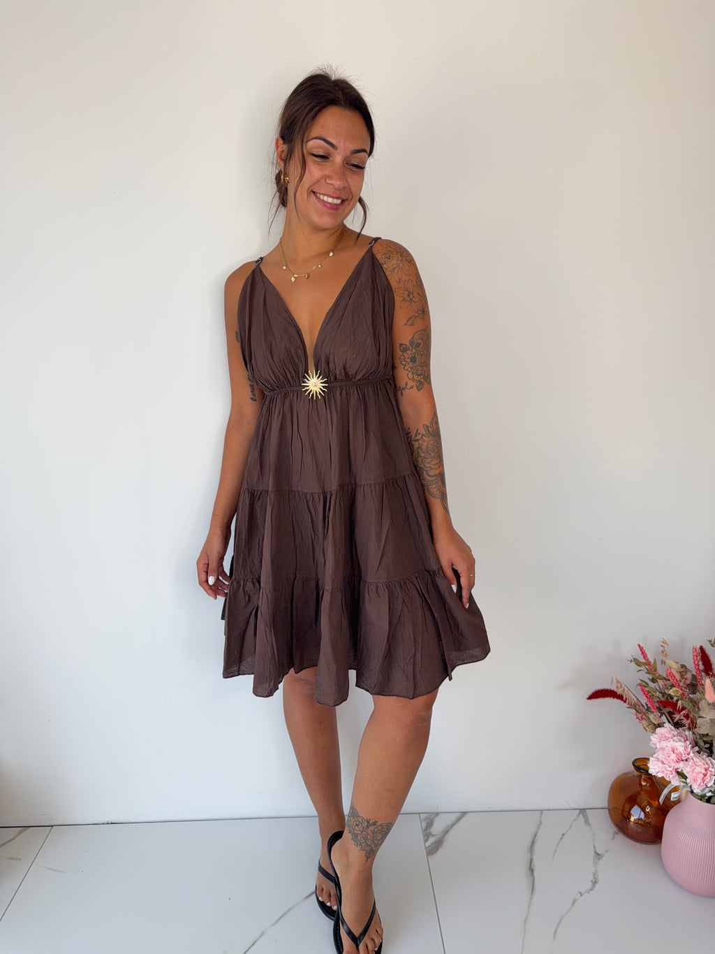 Robe Camilia - marron