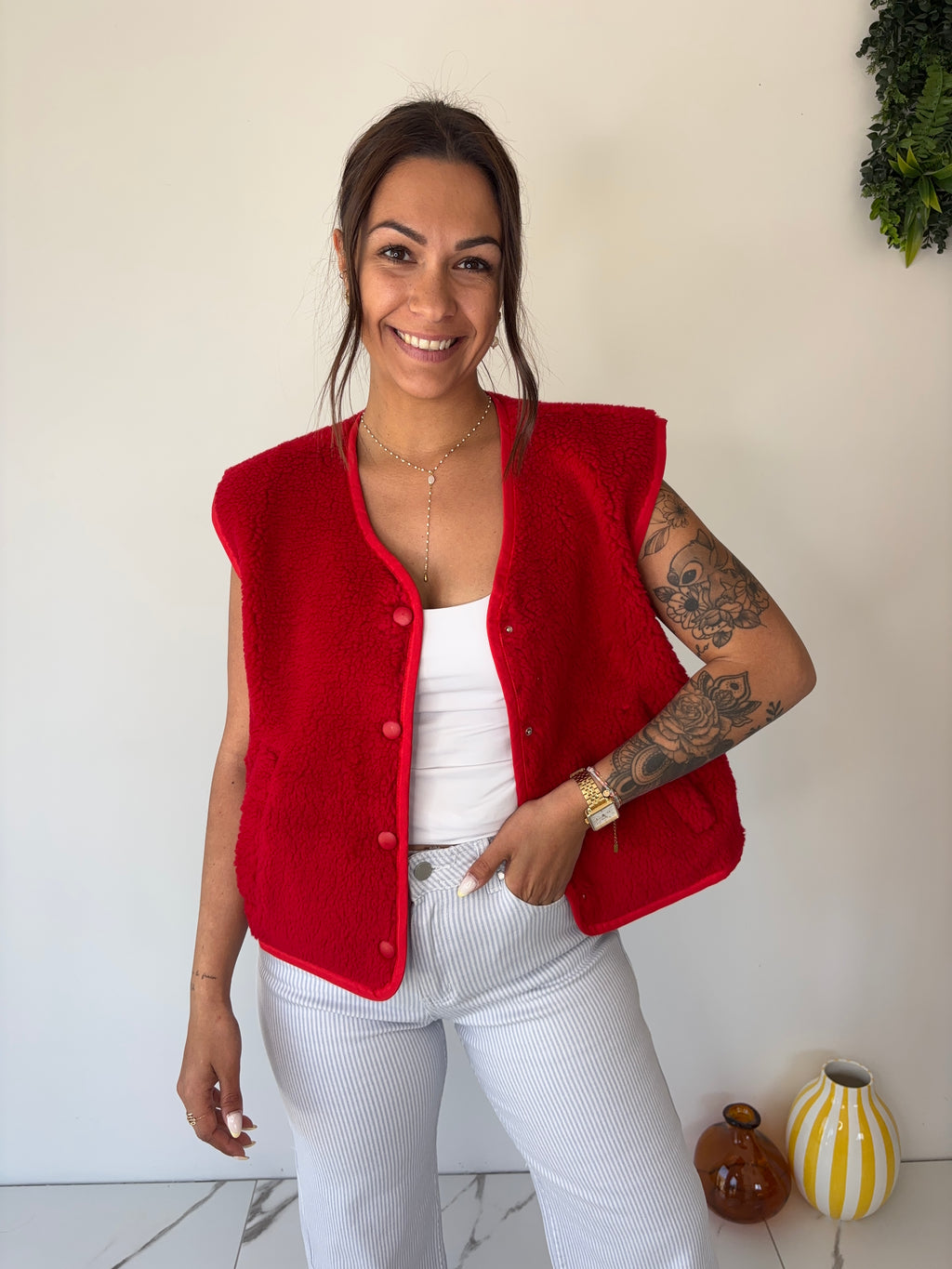 Gilet Veronika - rouge