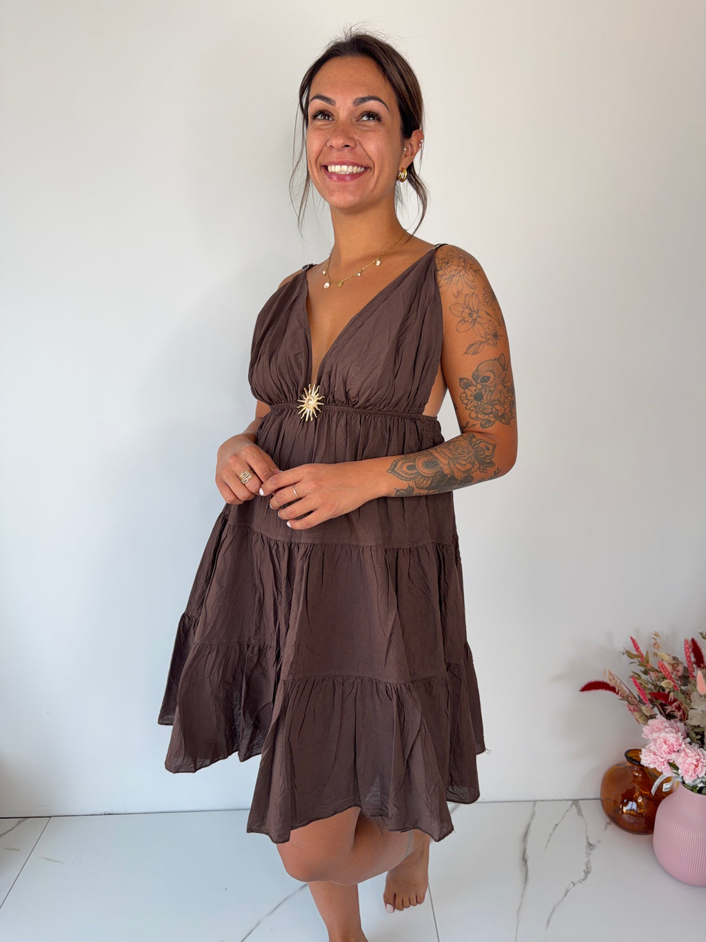 Robe Camilia - marron
