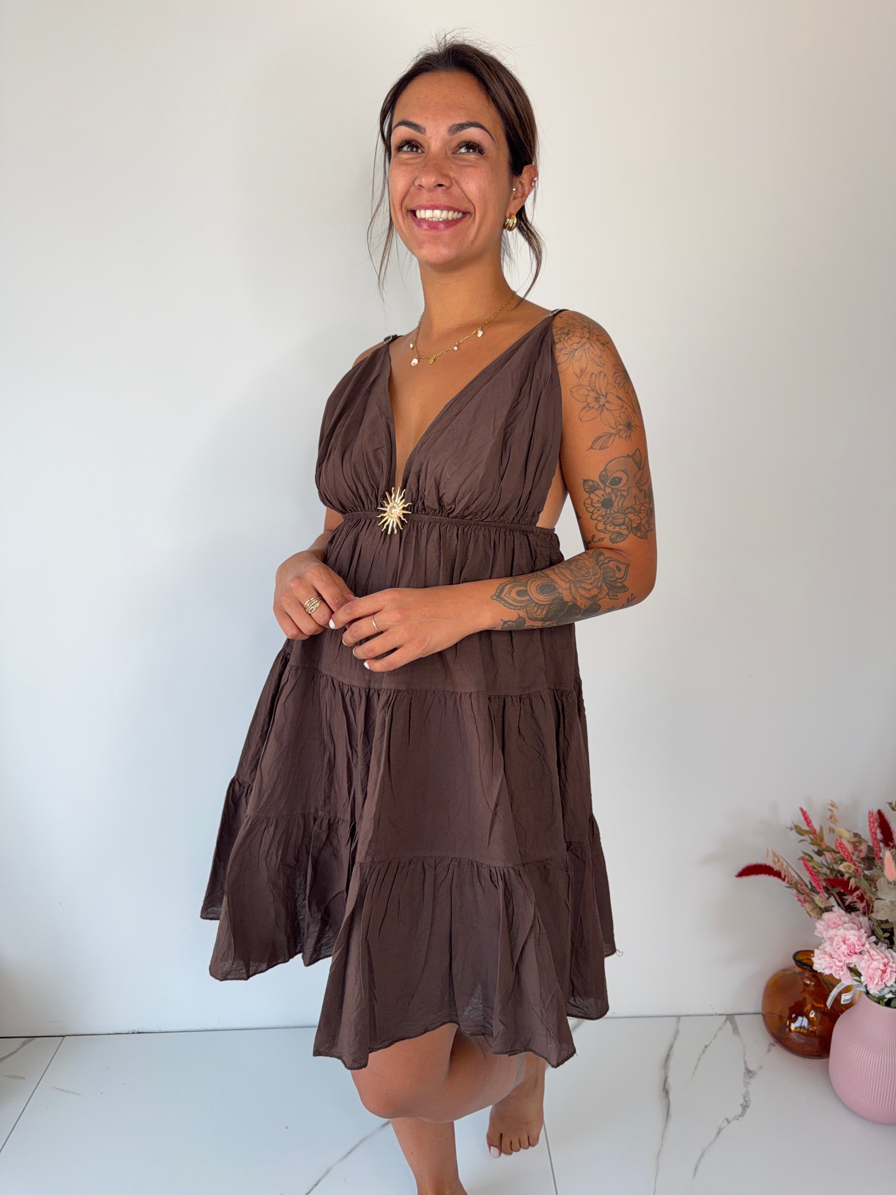 Robe Camilia - marron