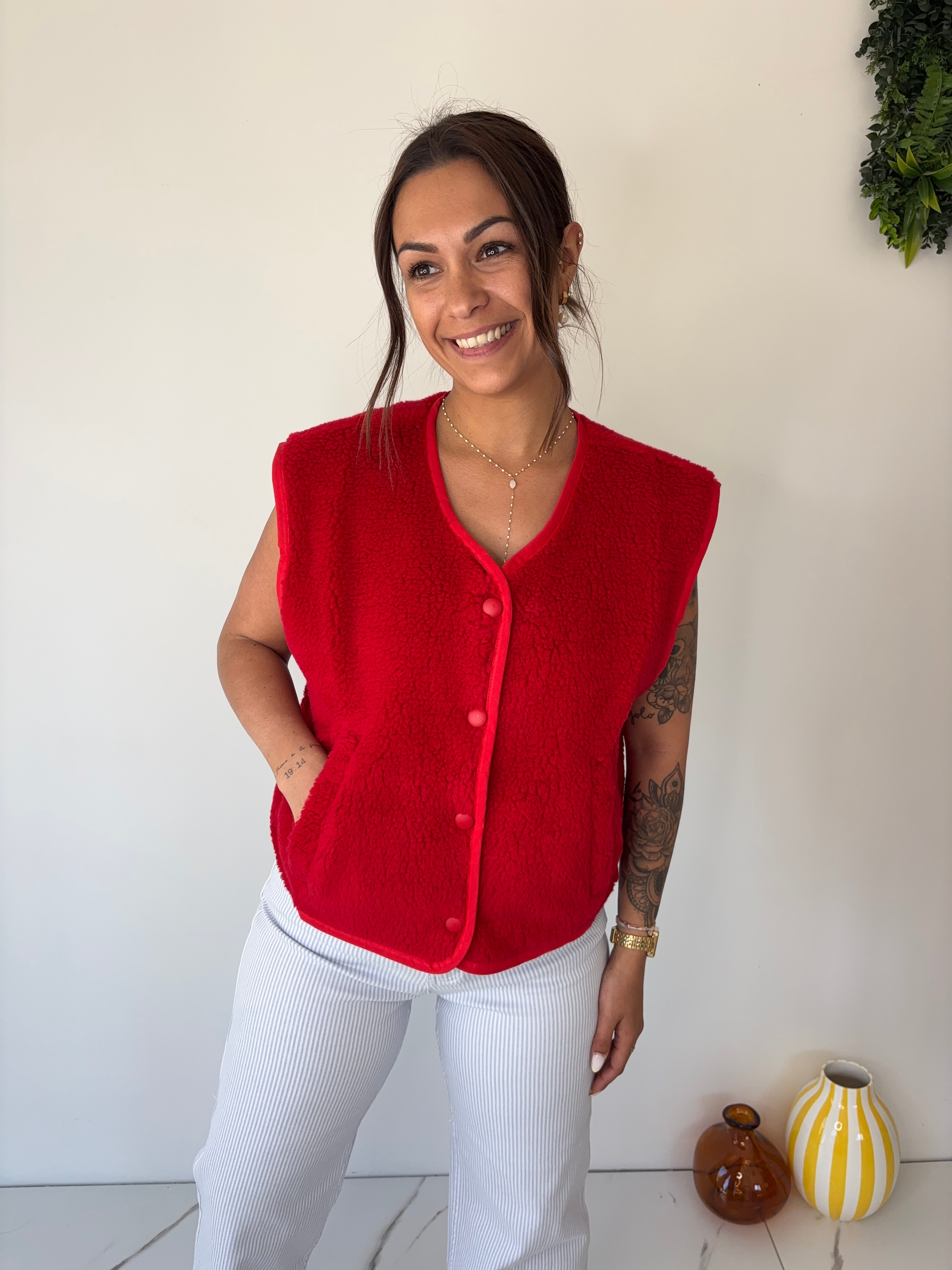 Gilet Veronika - rouge