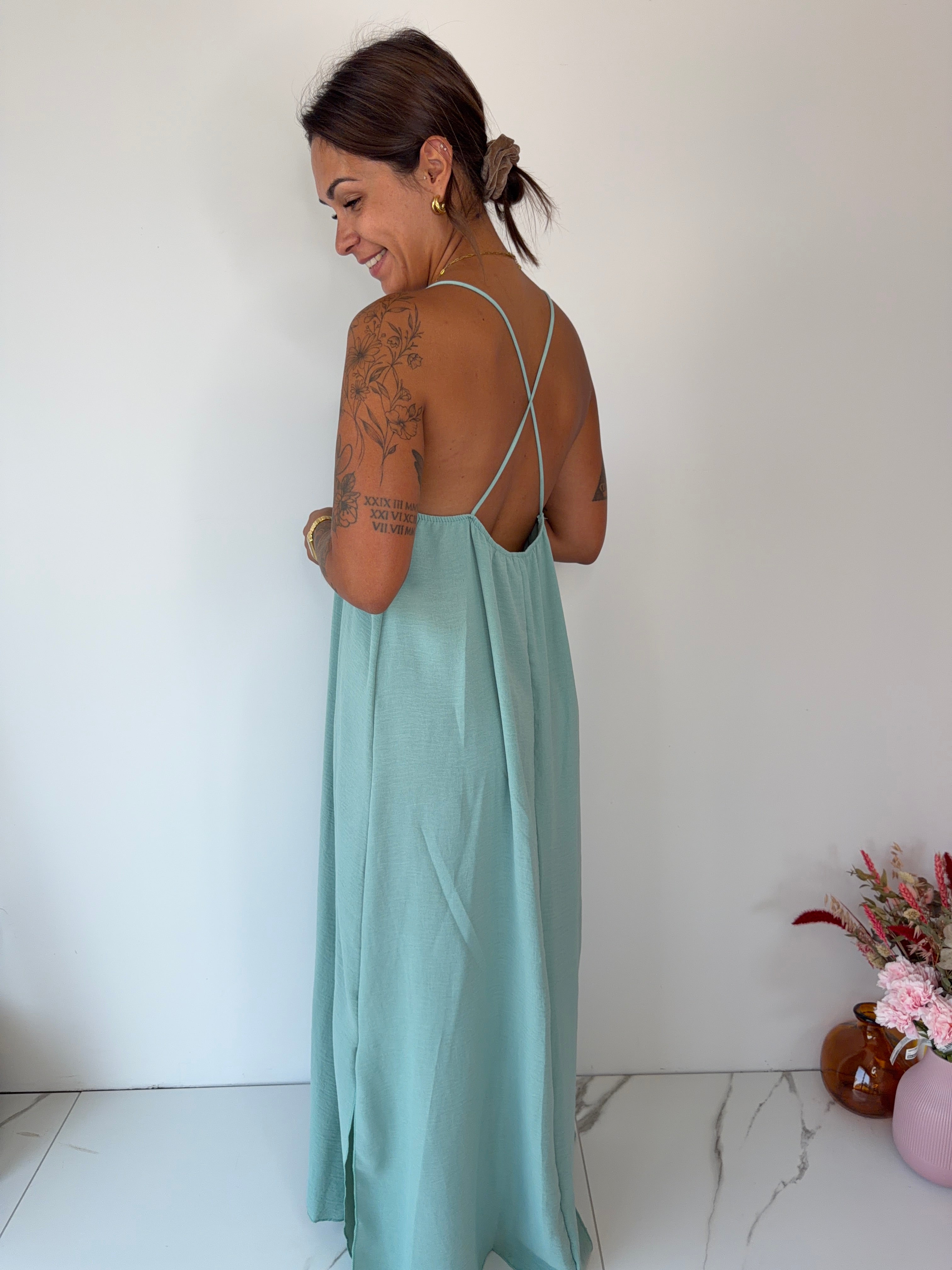 Robe Adèle - vert celadon
