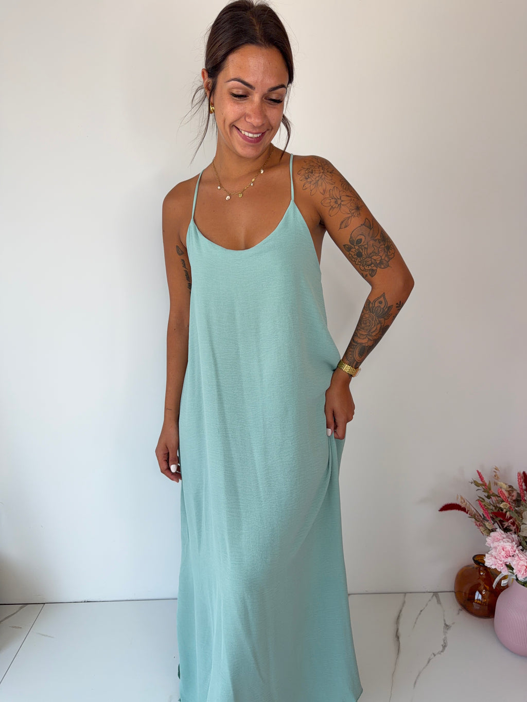 Robe Adèle - vert celadon