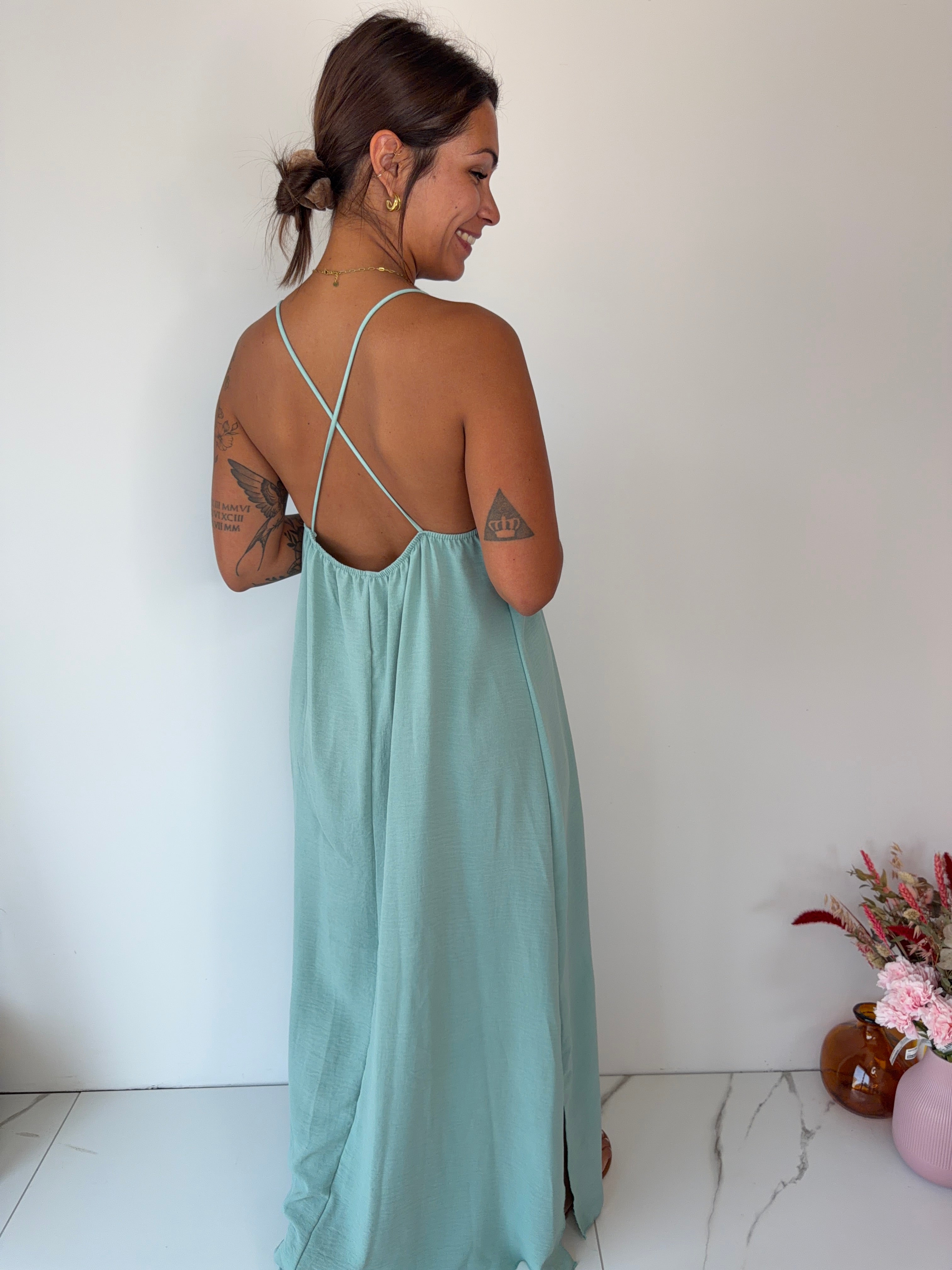 Robe Adèle - vert celadon