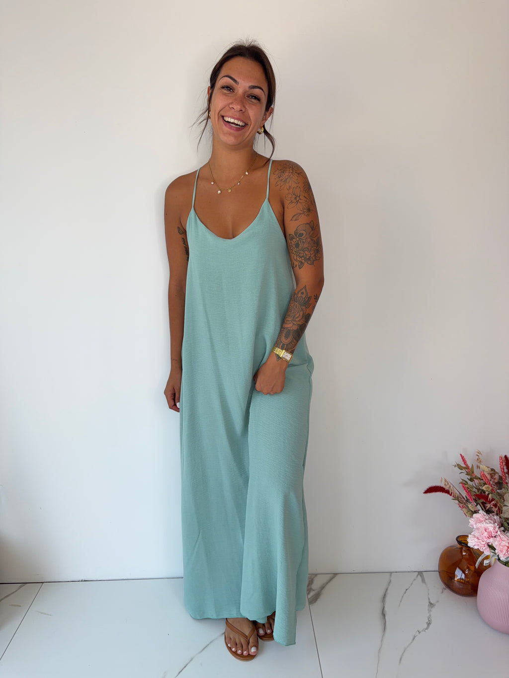 Robe Adèle - vert celadon