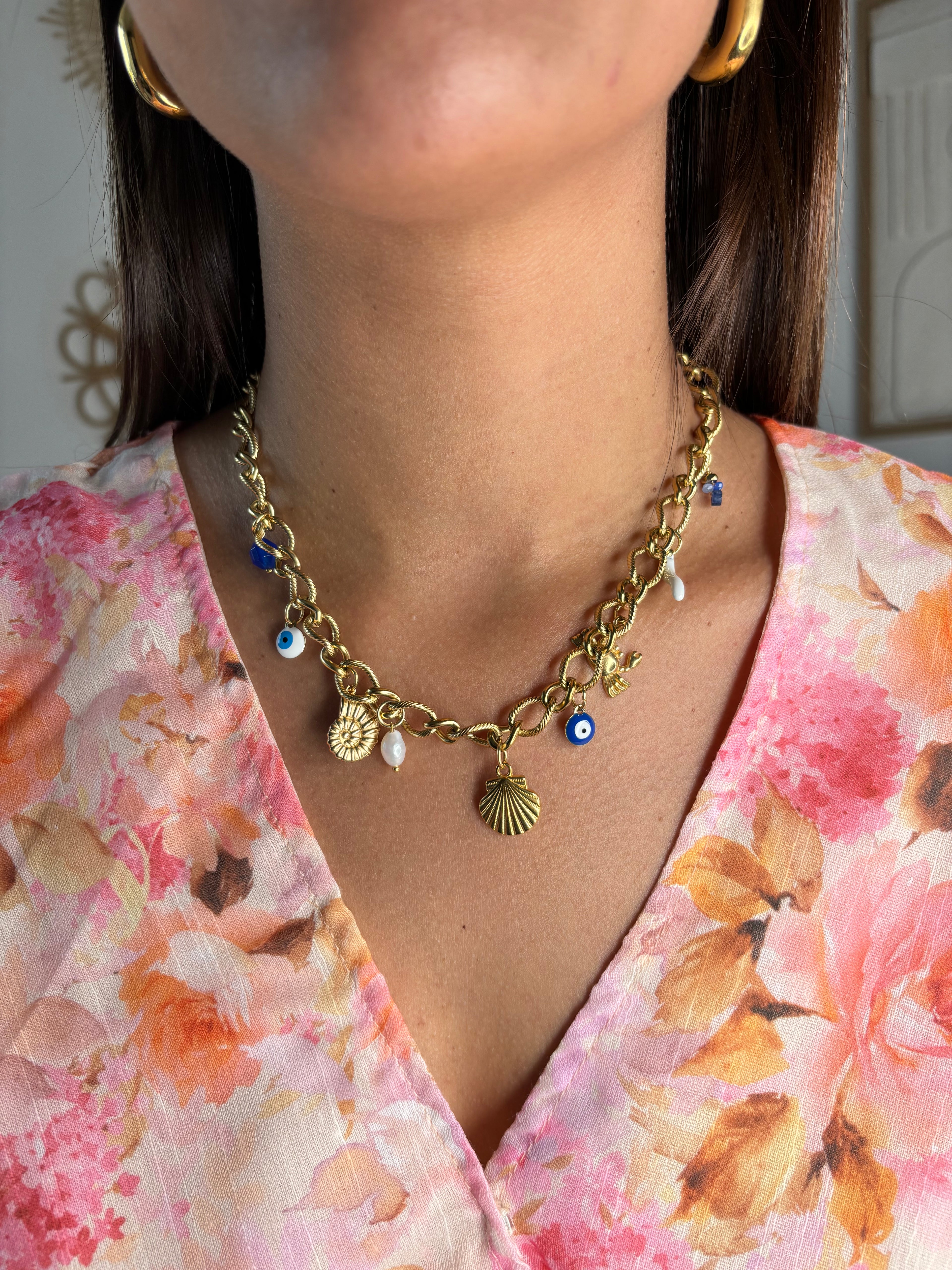 Collier charms coquillage