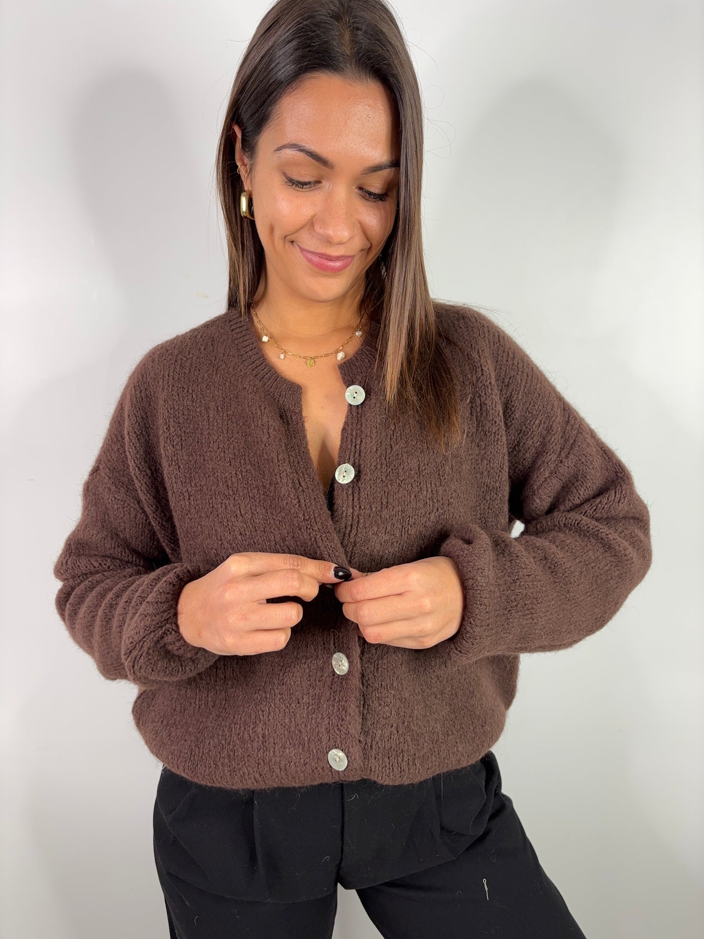 Gilet Maurine - chocolat