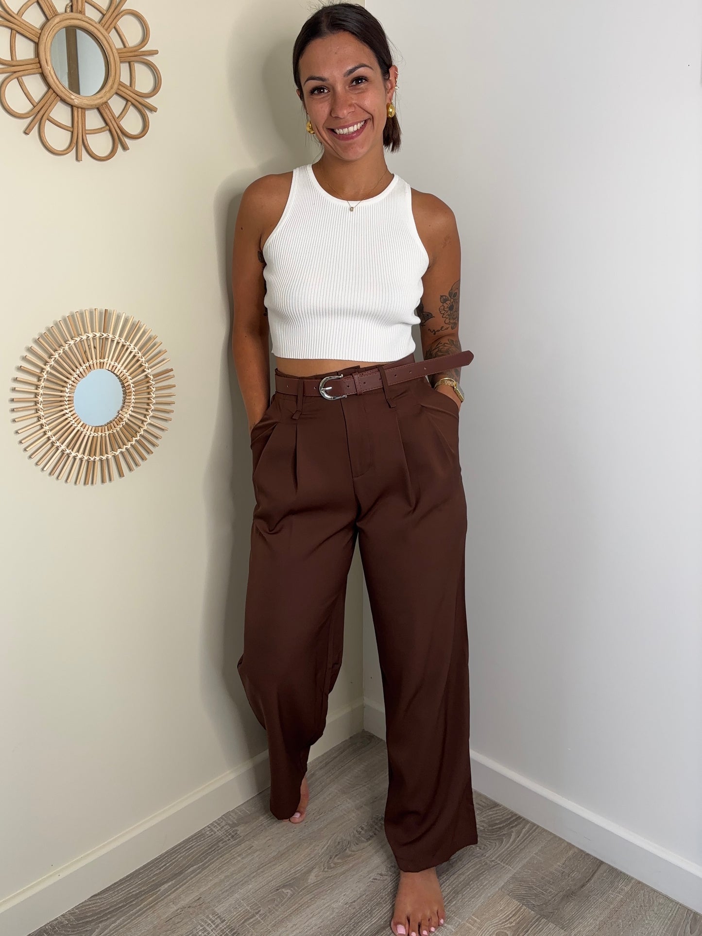Pantalon Marion - marron