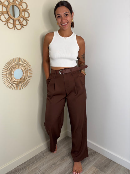 Pantalon Marion - marron