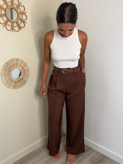Pantalon Marion - marron