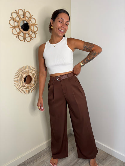 Pantalon Marion - marron