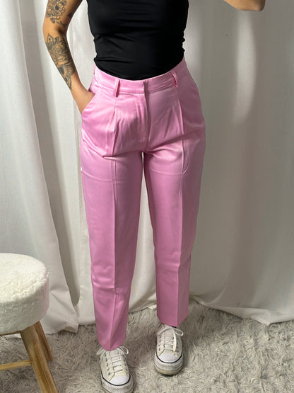 Pantalon rose satin Coralie