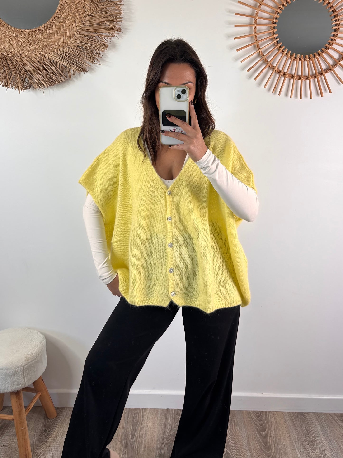 Gilet Julie - jaune du 36 au 52