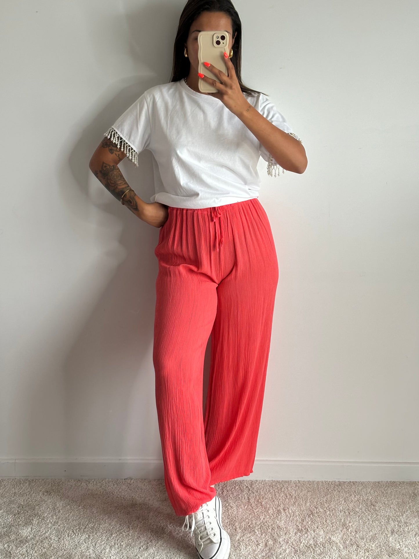 Pantalon Louise corail