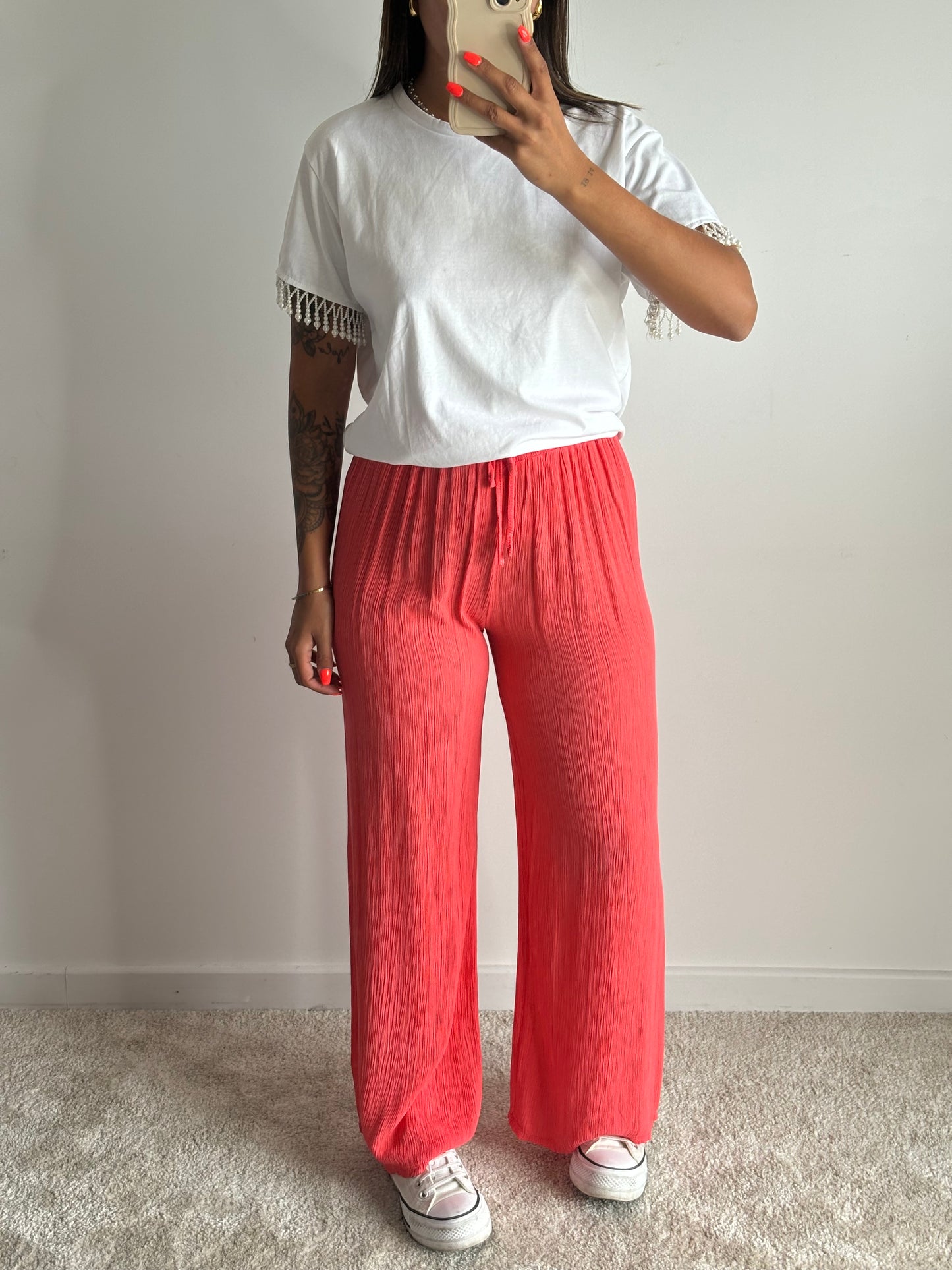 Pantalon Louise corail