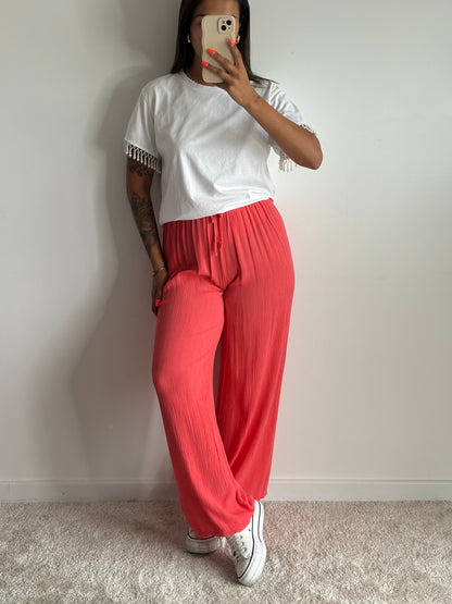 Pantalon Louise corail