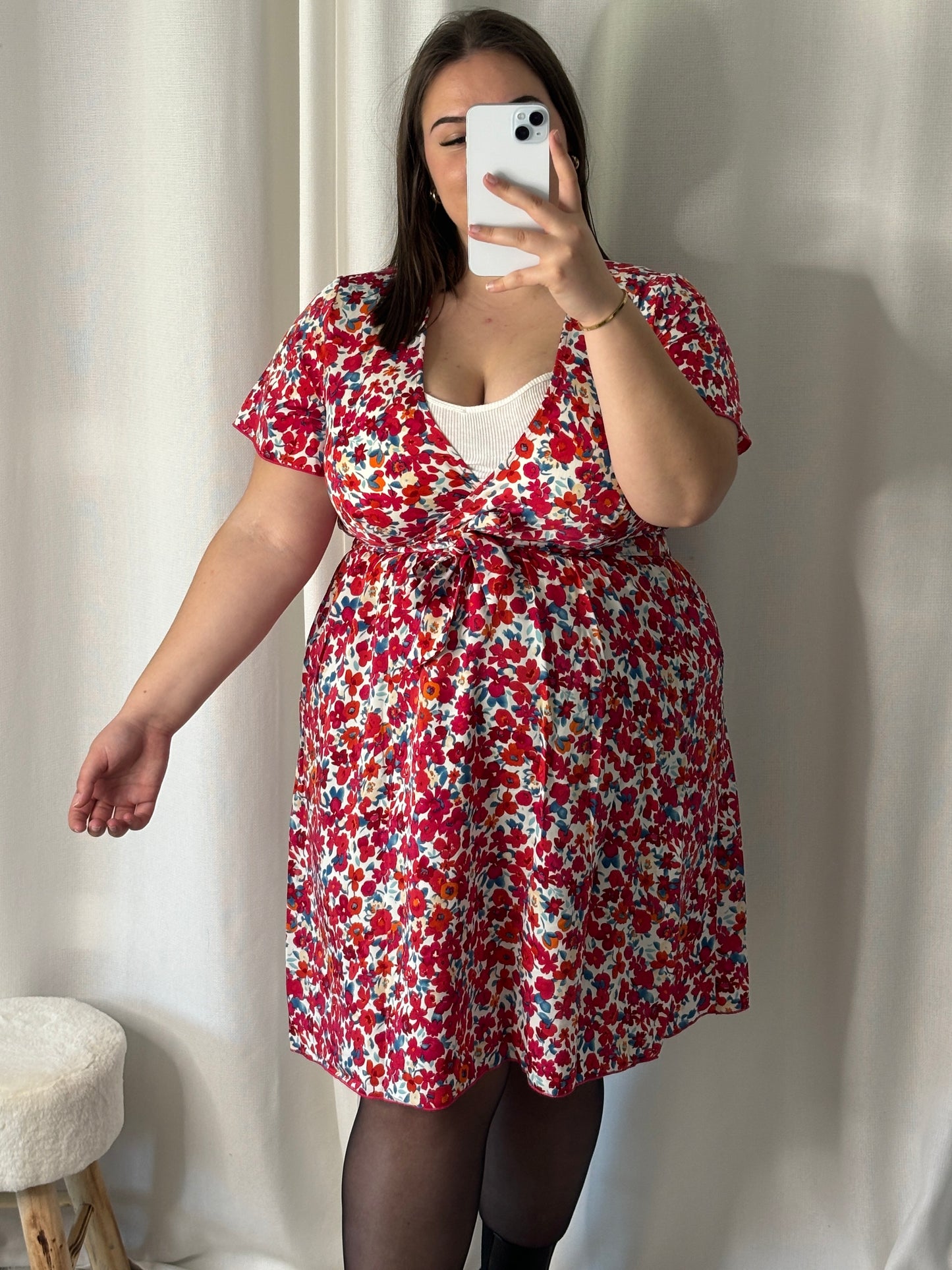 Robe à fleurs Marie du 40 au 50