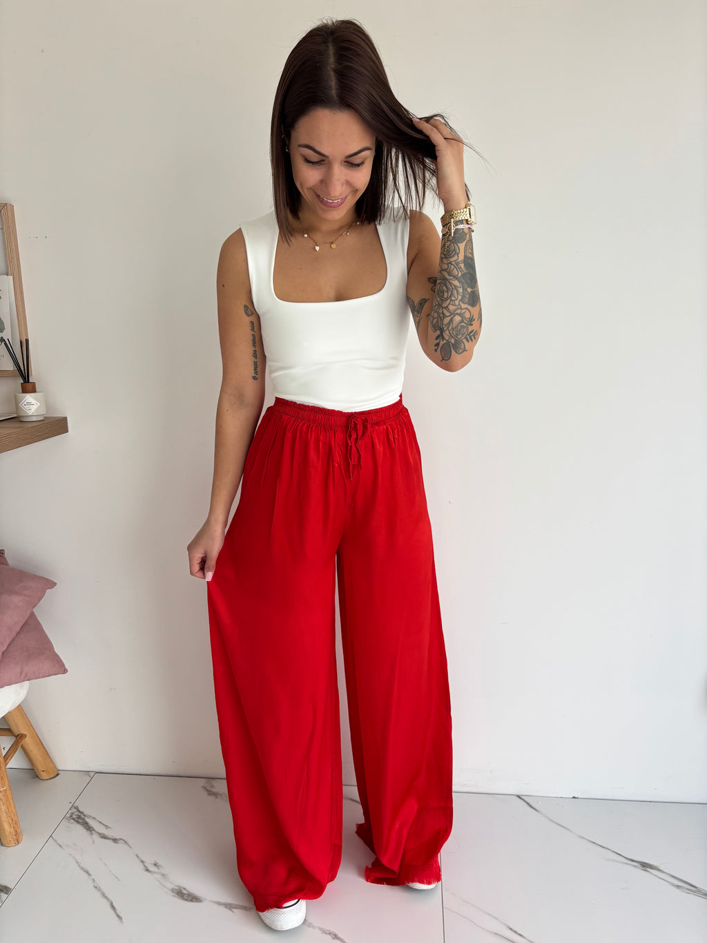 Pantalon Alvin - rouge
