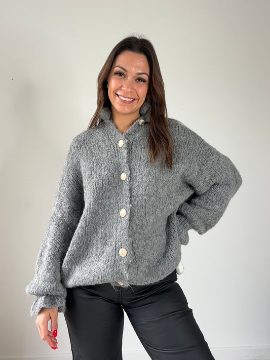 DÉFECTUEUX - Gilet/Pull Caroline - gris