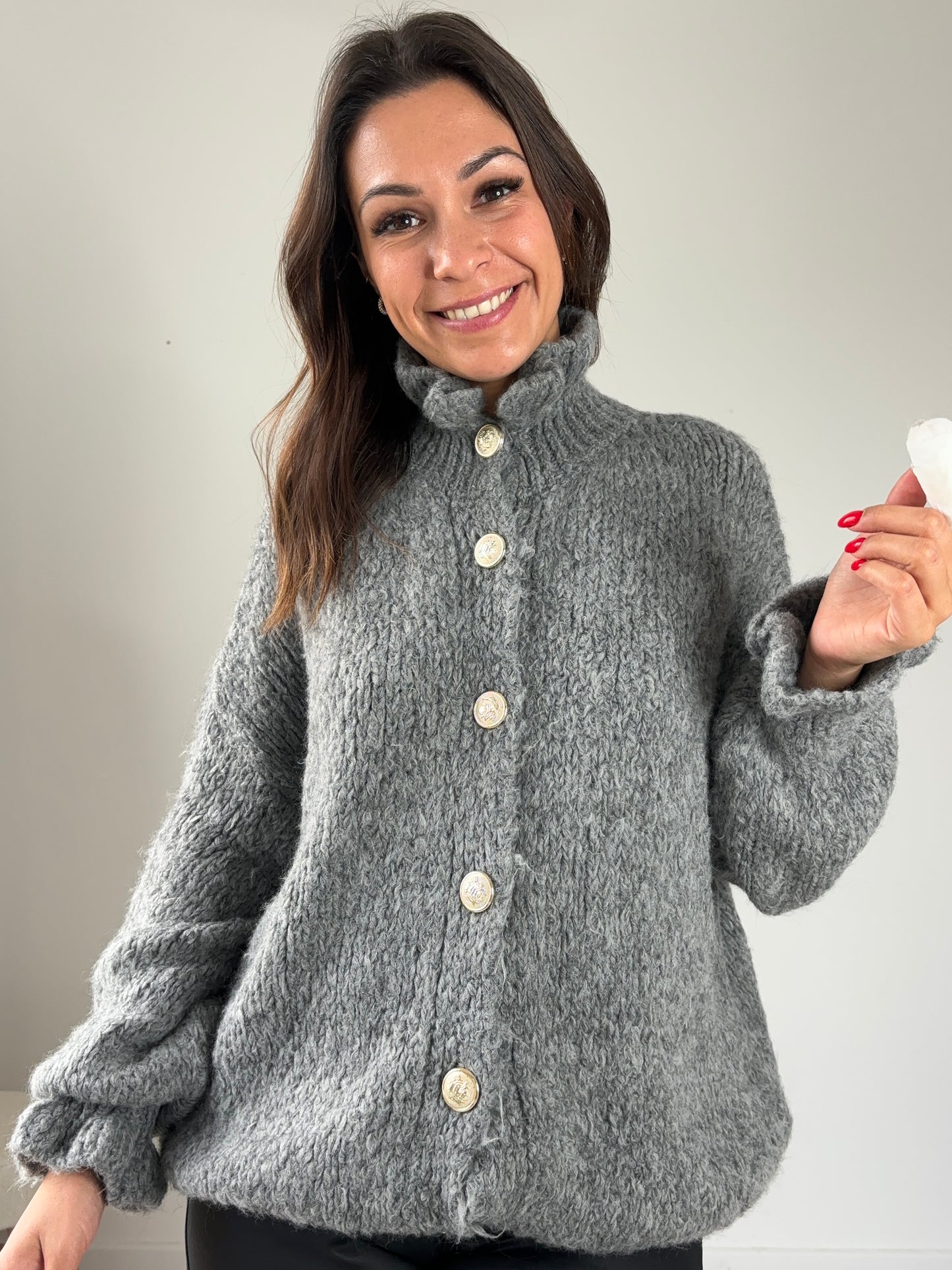 DÉFECTUEUX - Gilet/Pull Caroline - gris