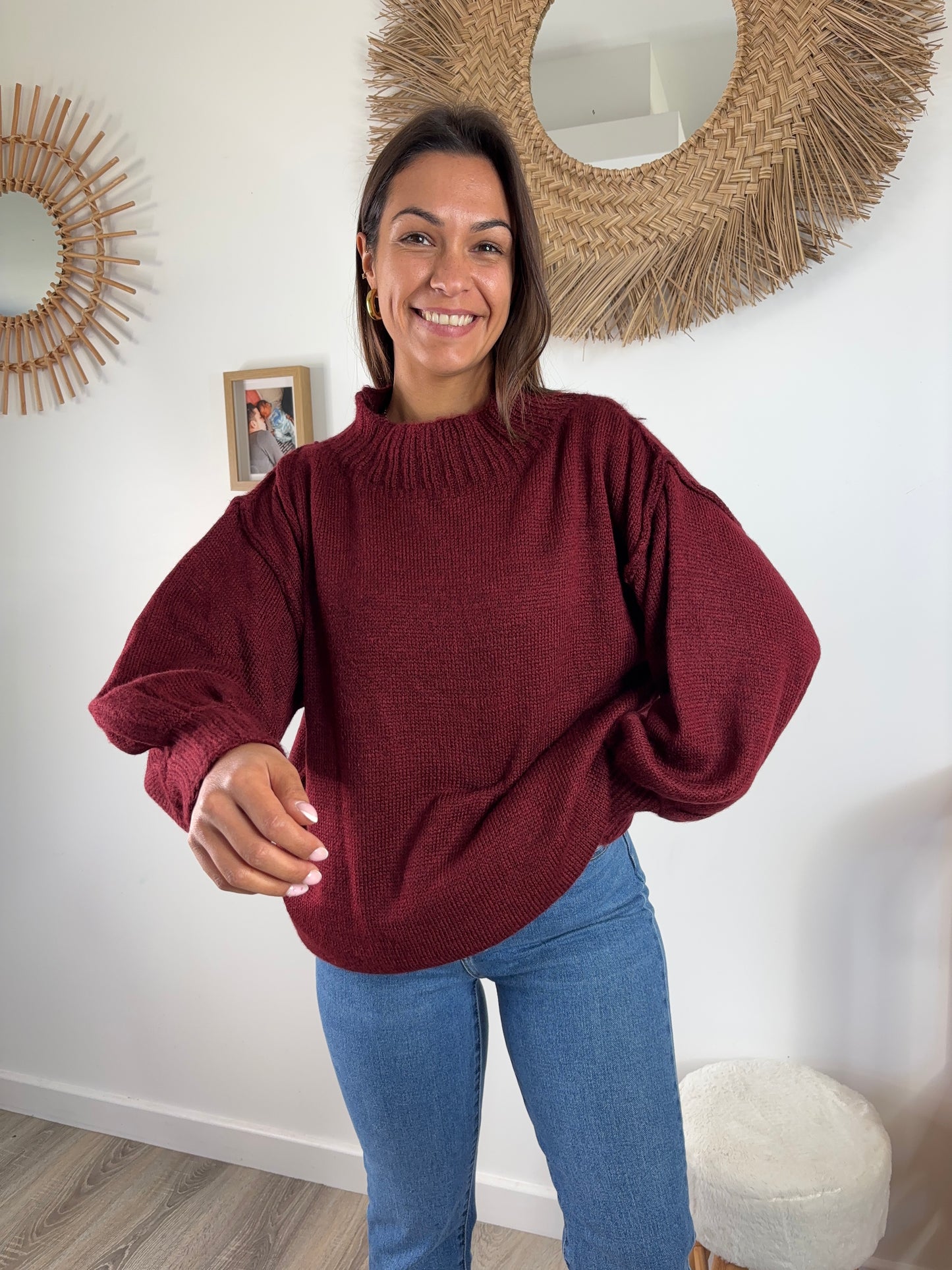 Robe ou Pull Valentina - bordeaux