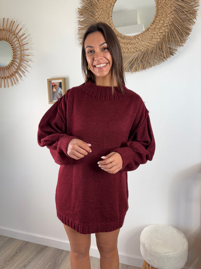 Robe ou Pull Valentina - bordeaux