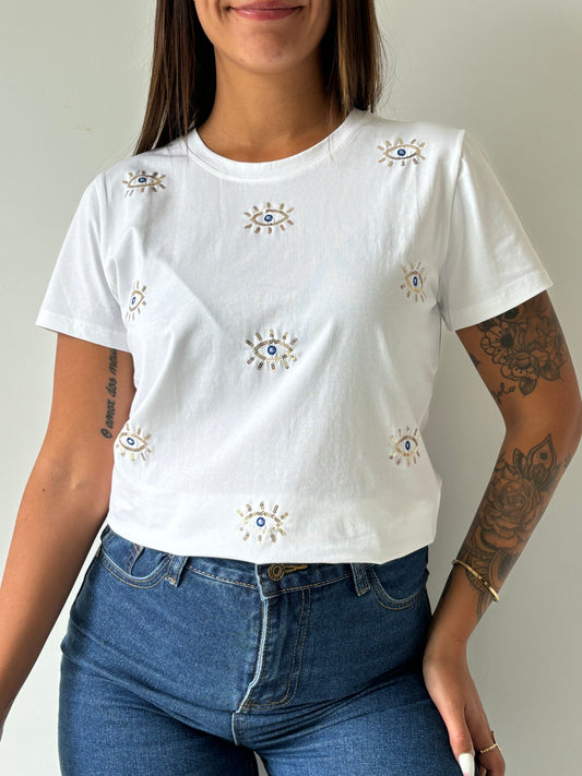 T-shirt oeil blanc Olivia