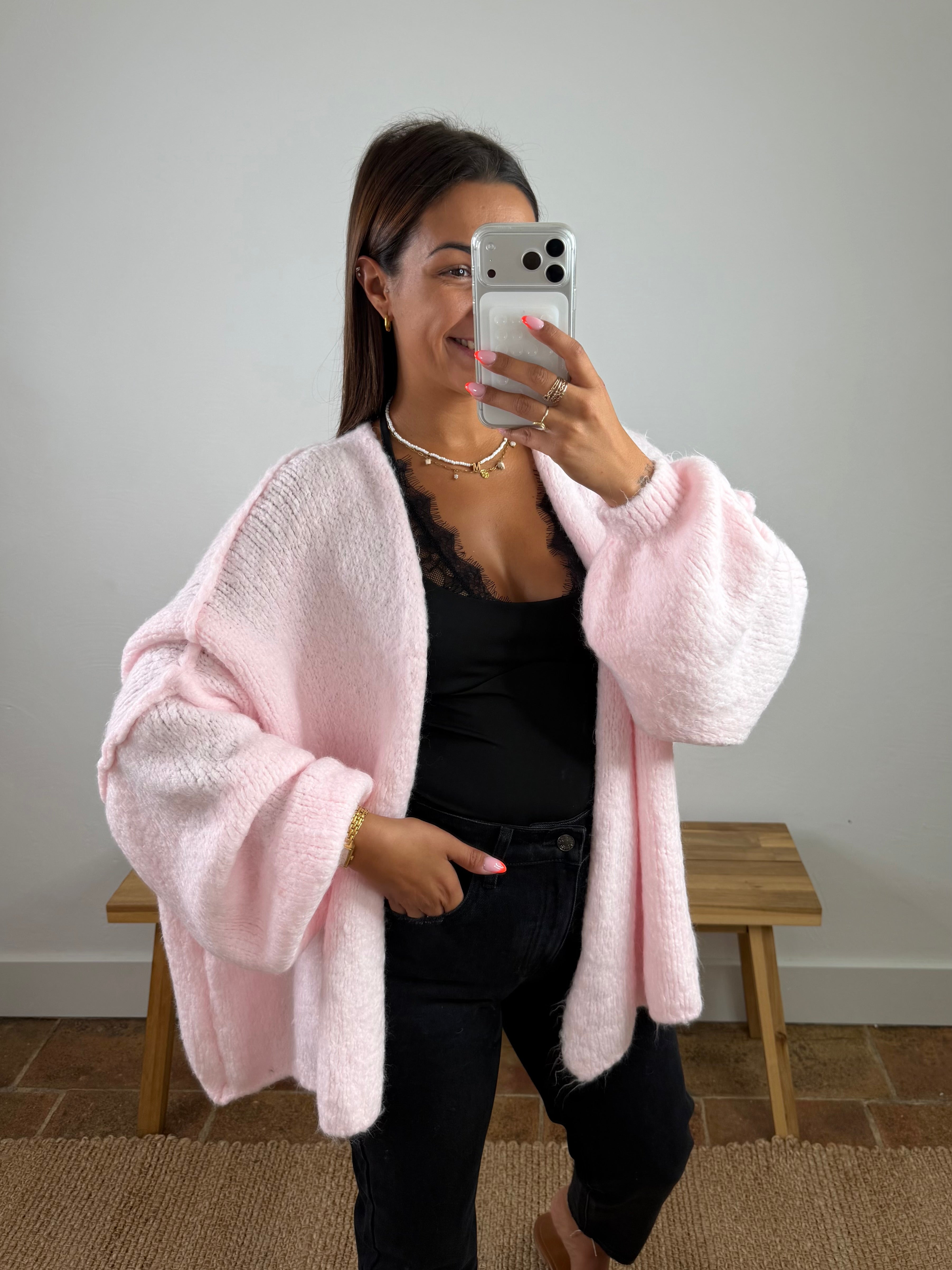 Gilet Lola - rose du 34 au 48