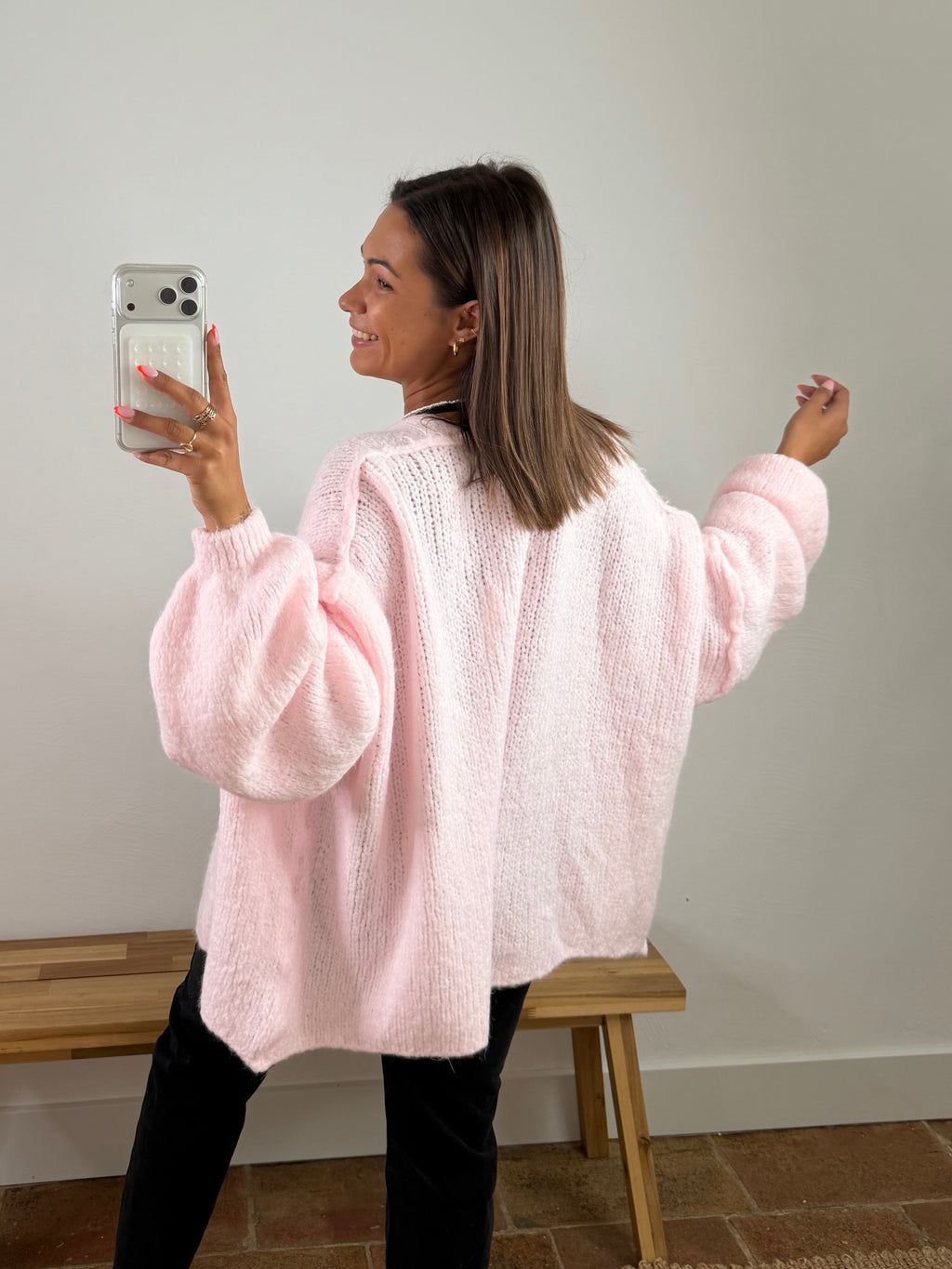 Gilet Lola - rose du 34 au 48